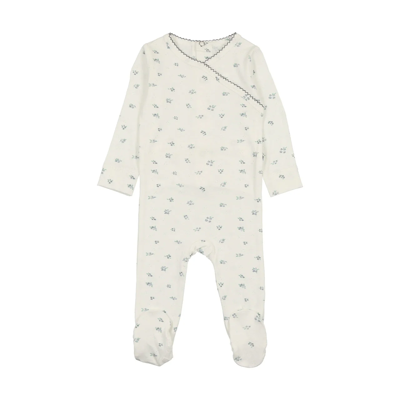 Bonjoy Blueberry Print Footie & Beanie
