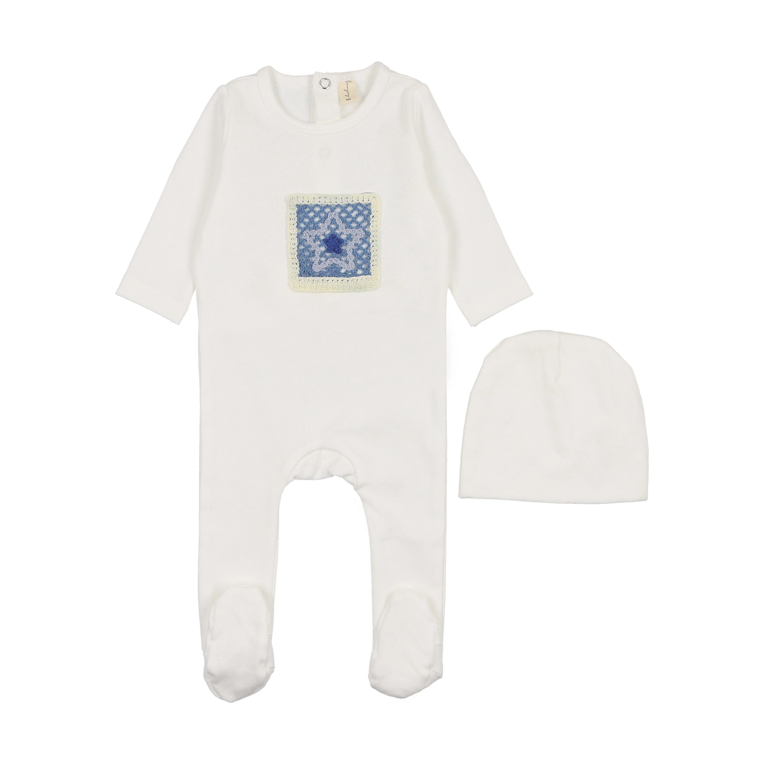 Bonjoy Crochet 3PC Layette Set - Ivory Star