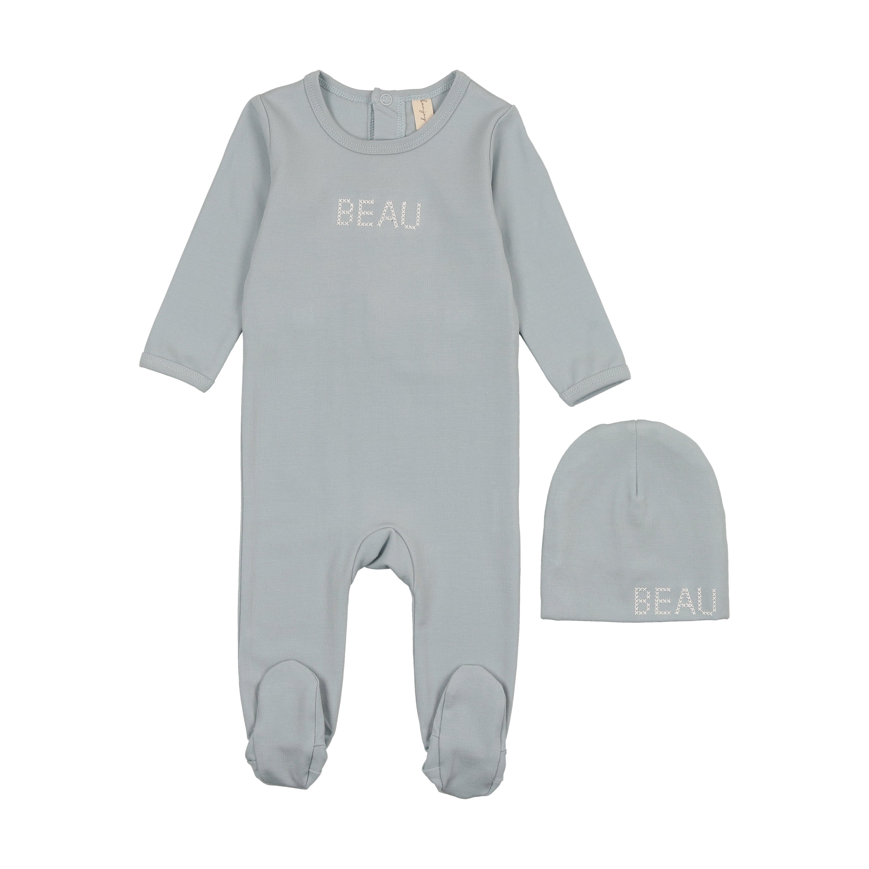 Bonjoy Stitched BeauFootie& beanie  Light Blue