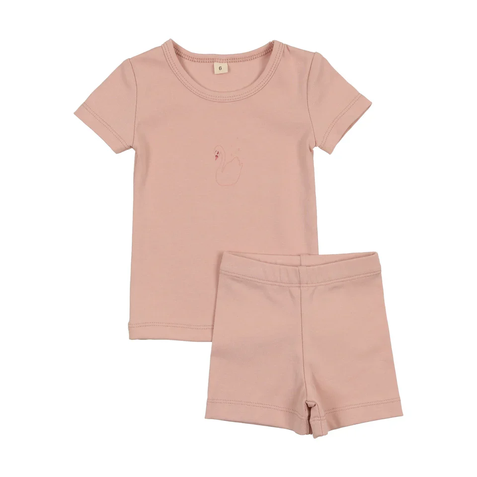 Bonjoy Printed Swan Set - Pink