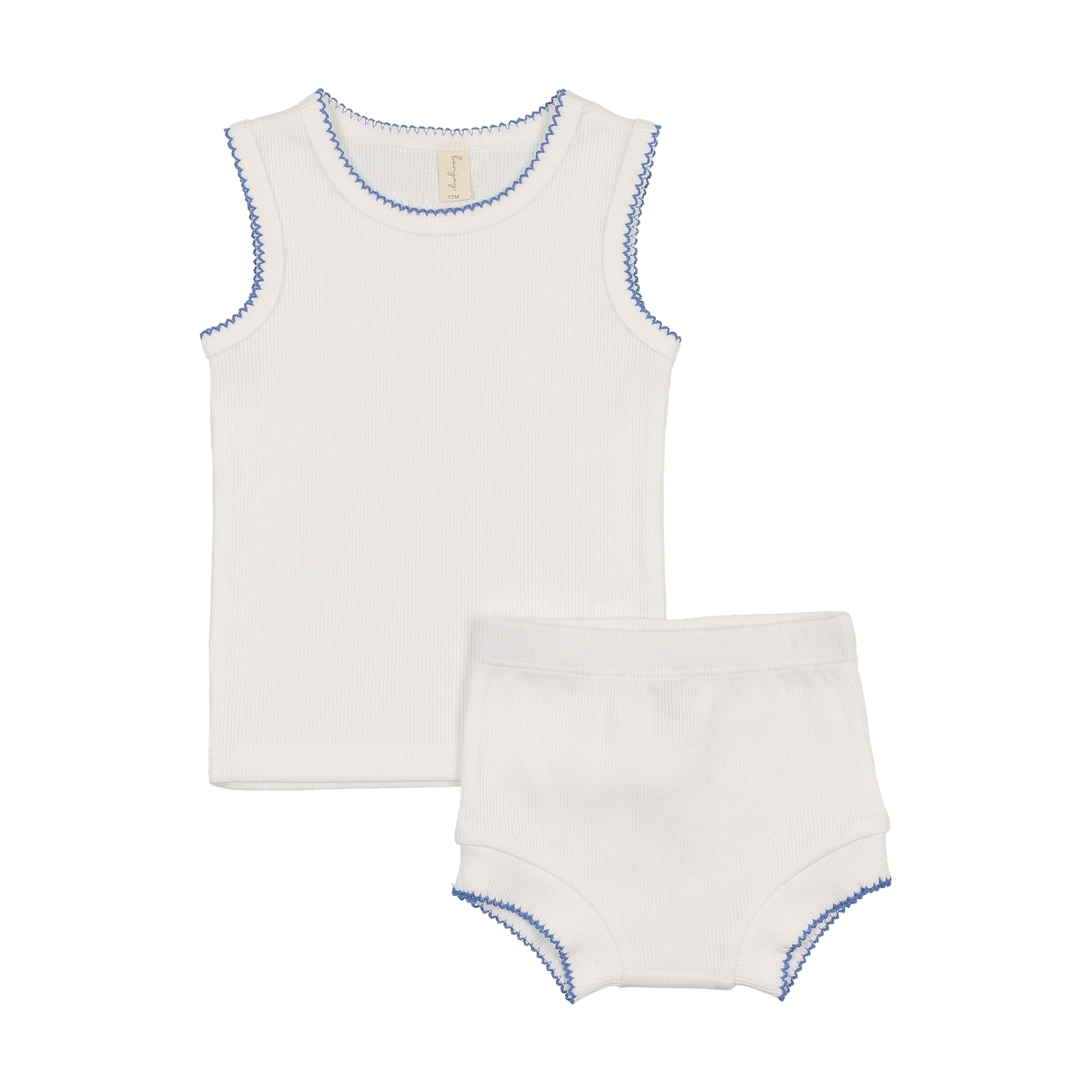 Bonjoy  Scalloped Tank Set - White/Royal