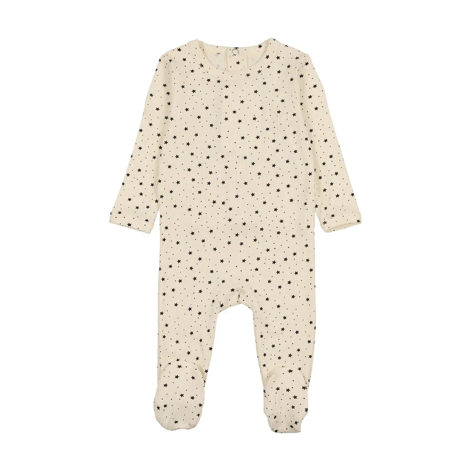 Bonjoy Star Footie & Beanie - Ivory