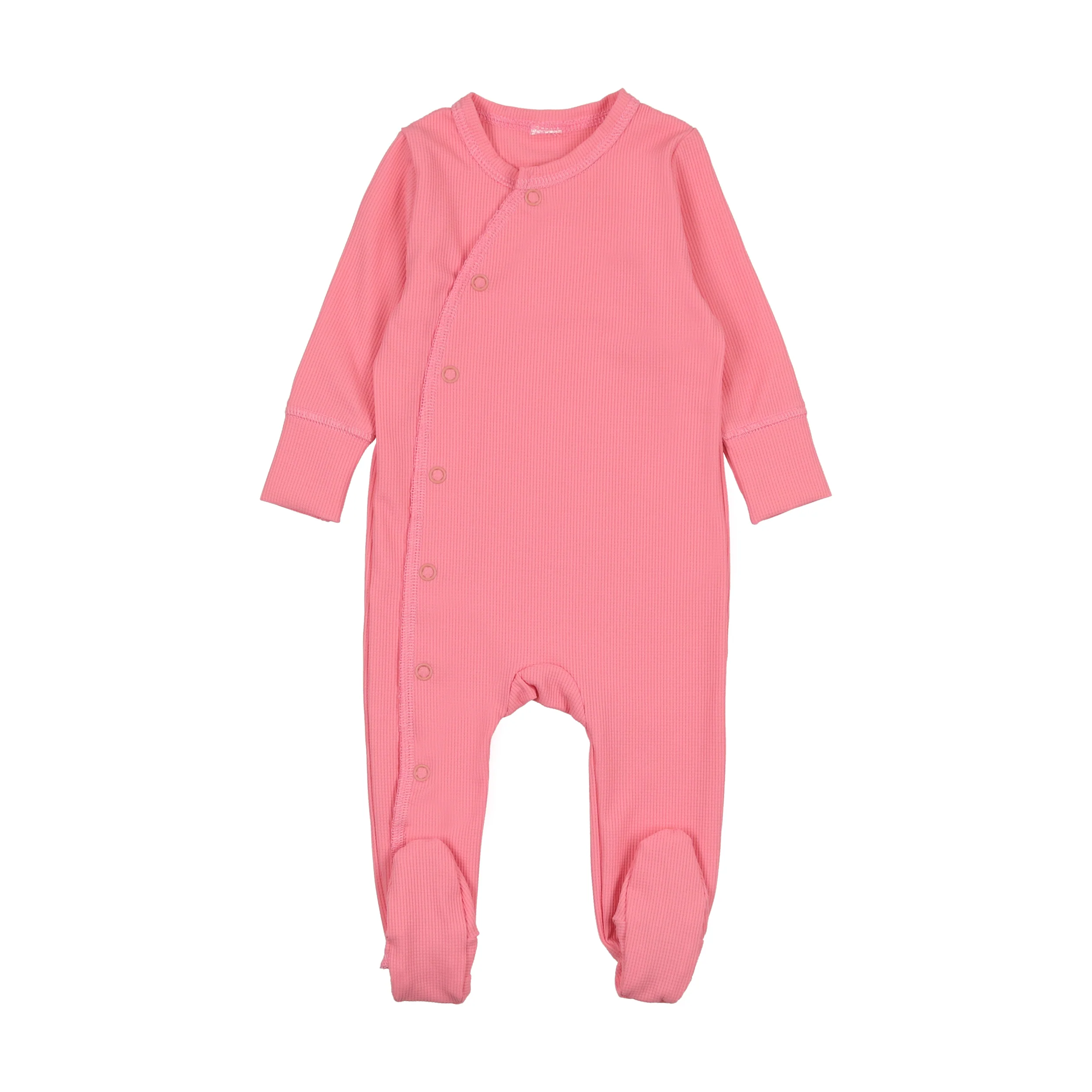 Bonjoy Waffle Footie - Bright Pink