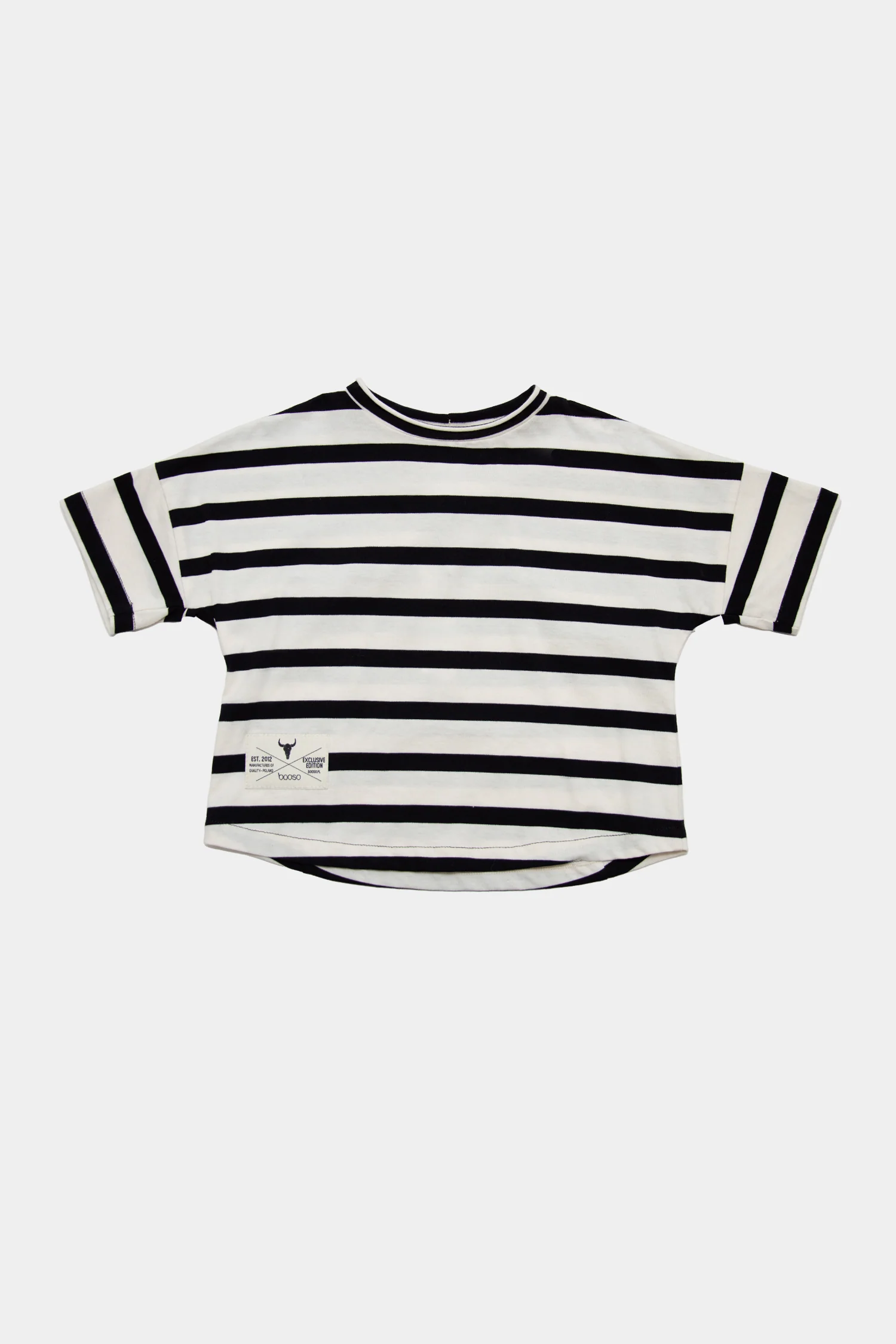 Booso Striped Tee - Ecru/Black *Runs Big*