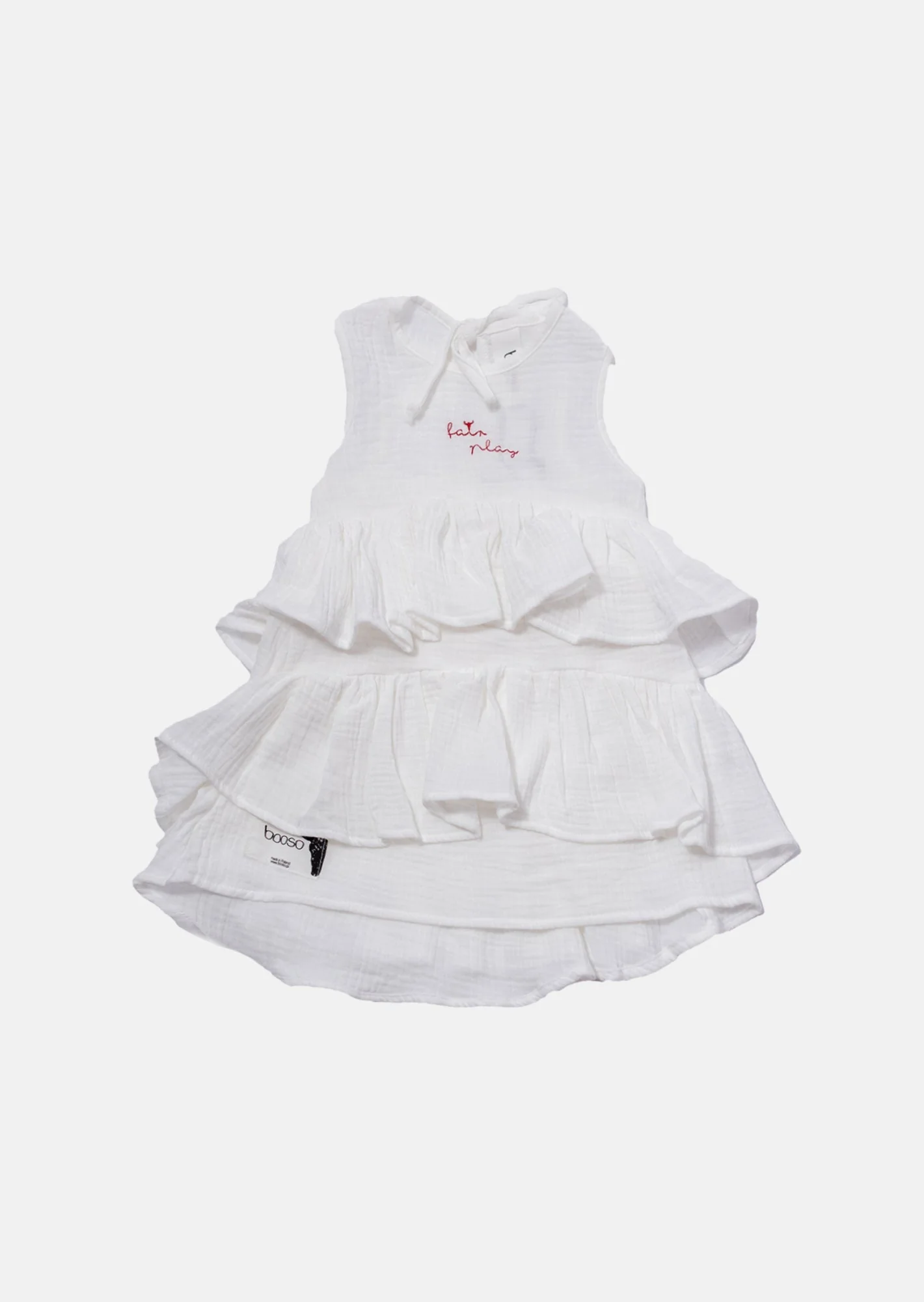 Booso White Tiered Dress