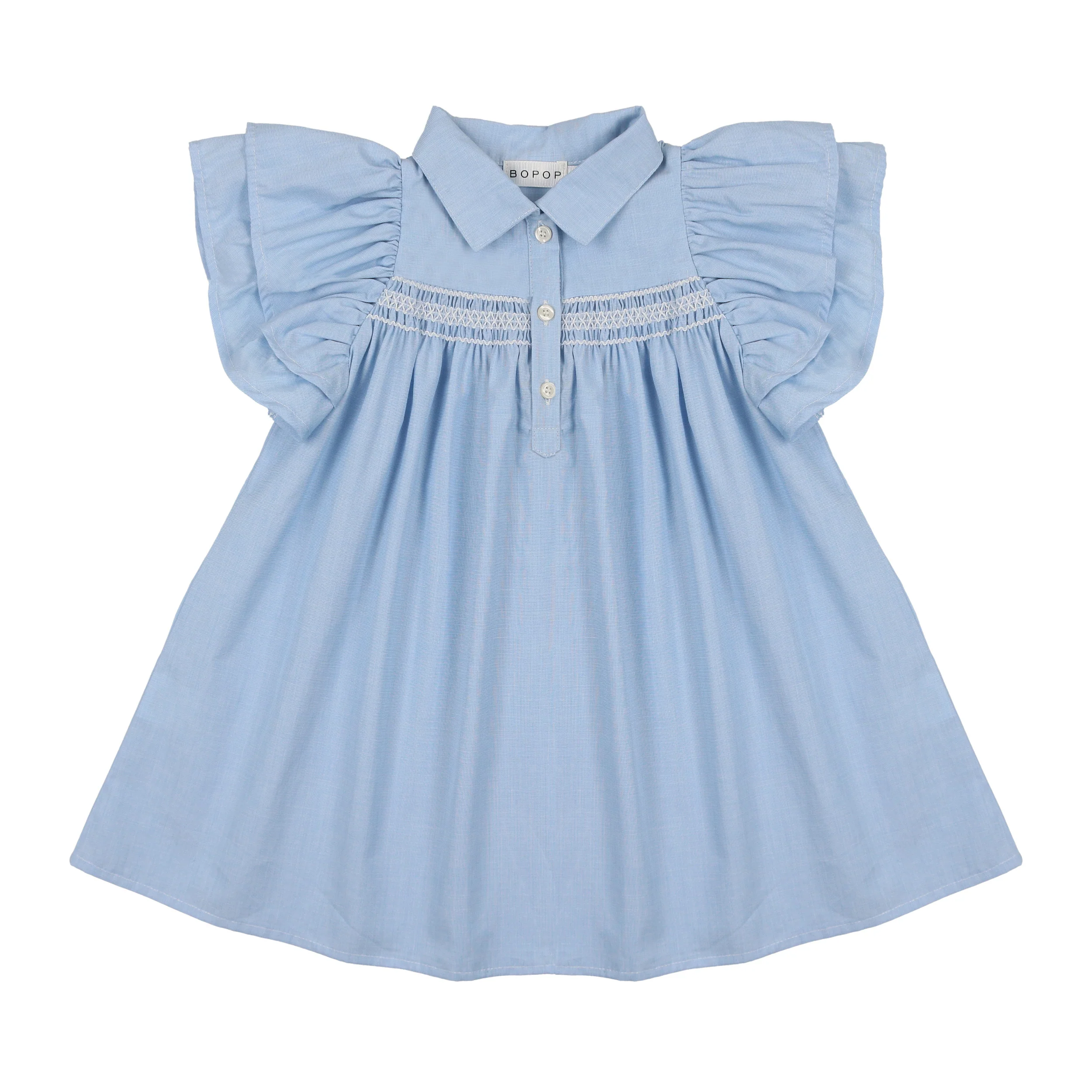 Bopop Smocked Dress - Blue