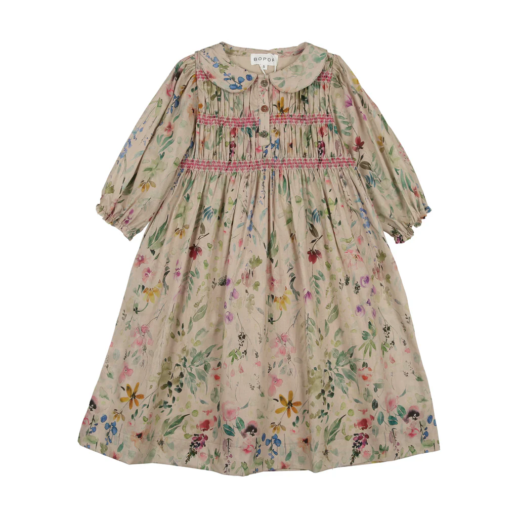 Bopop Floral 3/4 Sleeve Dress - Image 2