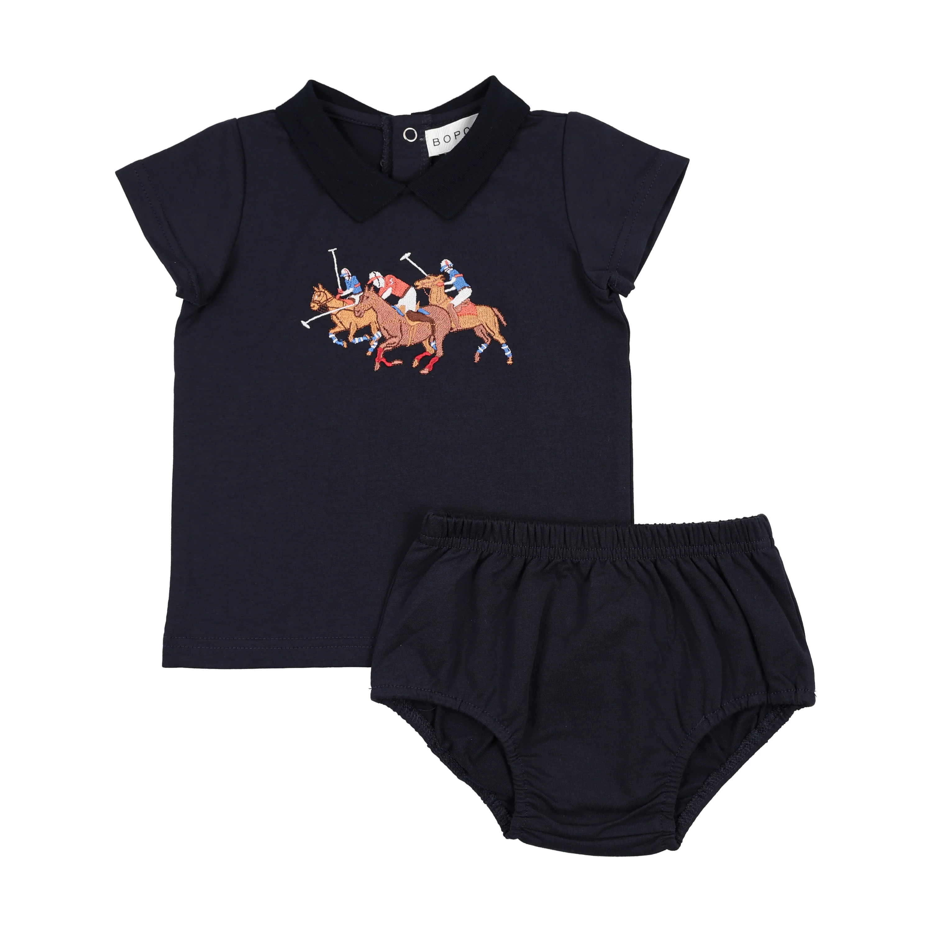 Bopop Navy Horse Baby Set