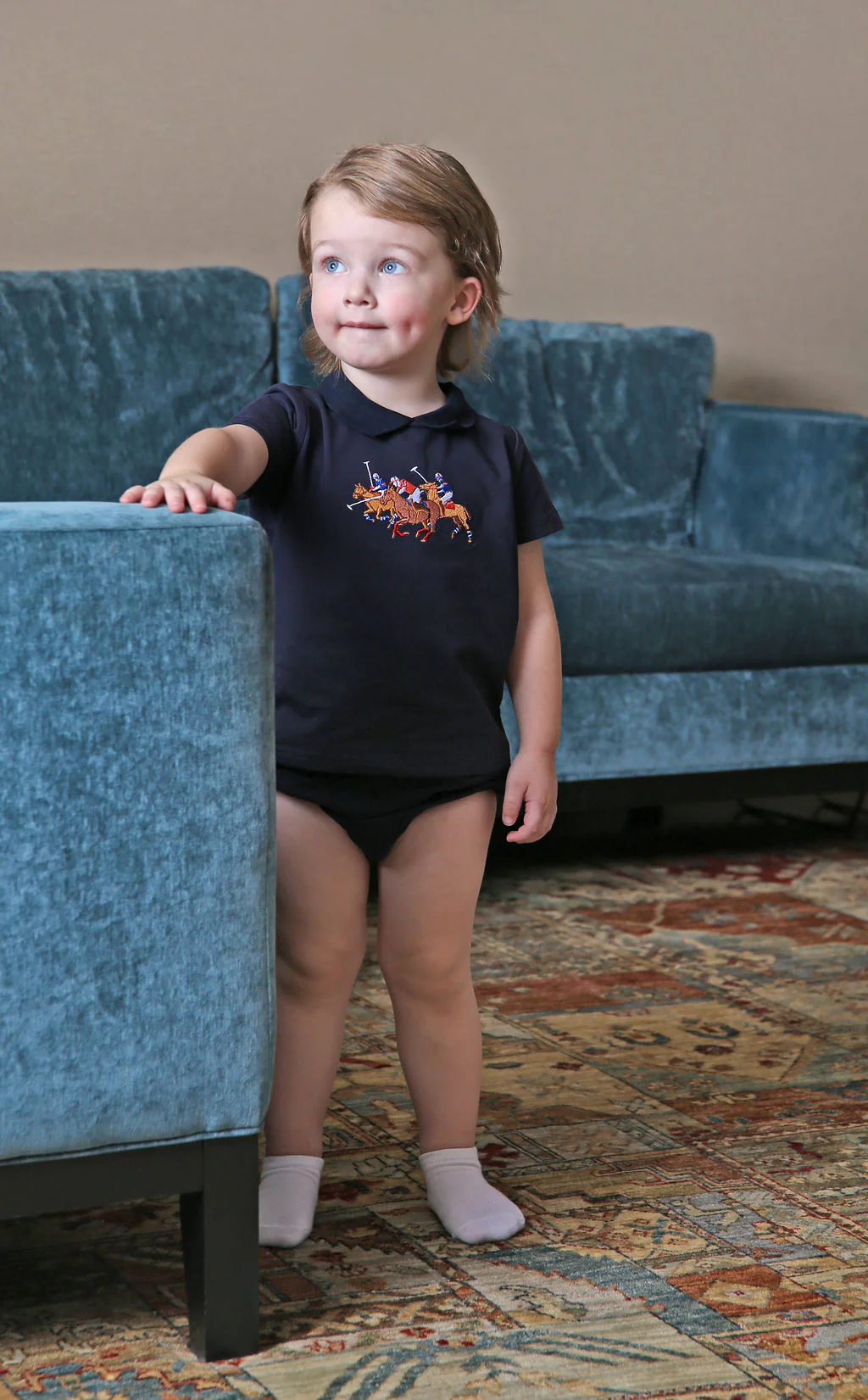 Bopop Navy Horse Baby Set - Image 2