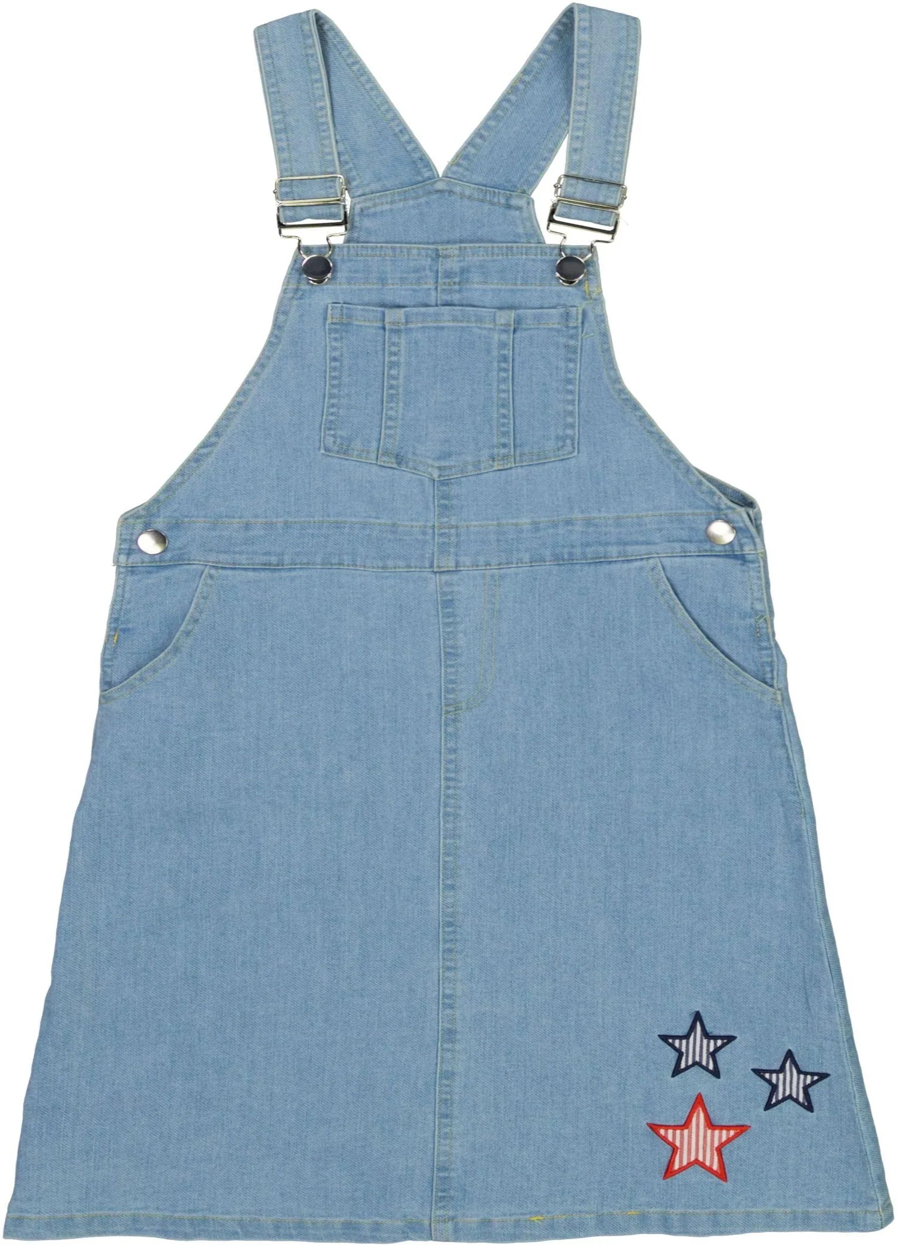 Bopop Pinstripe Stars Denim Jumper