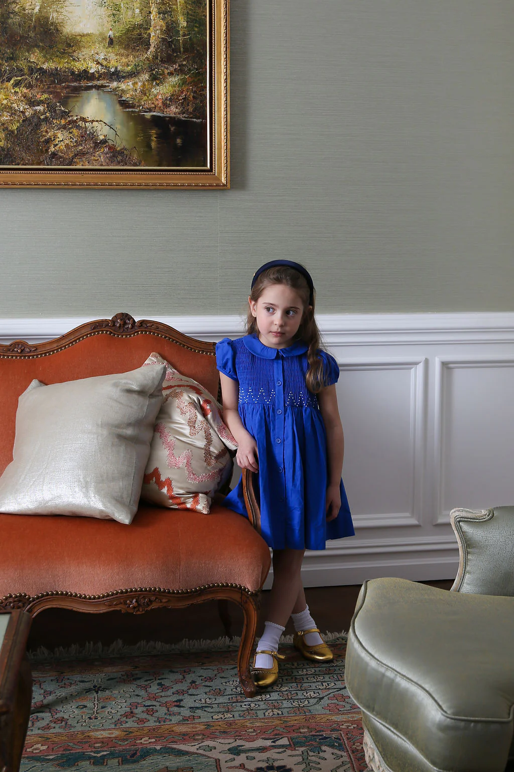 Bopop Royal Blue Smocked Dress (Short Sleeve) - Image 3