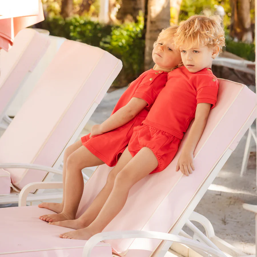 Bopop Snap LS Dress - Coral - Image 2