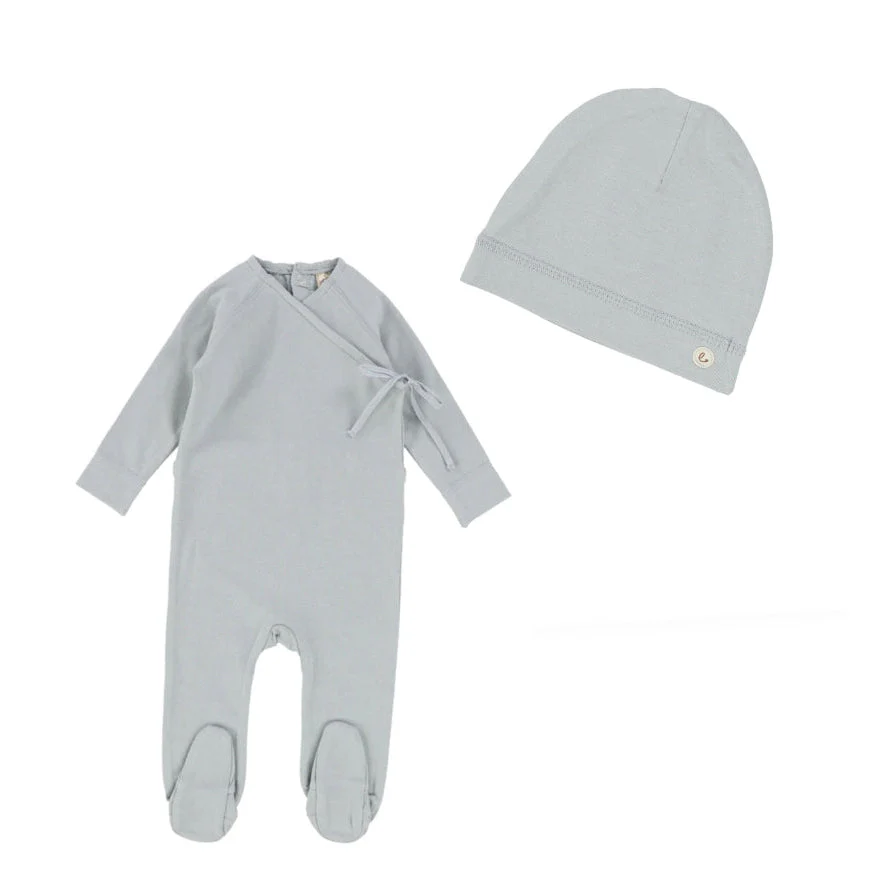 Brushed Cotton Wrapover Collection Dusty Blue
