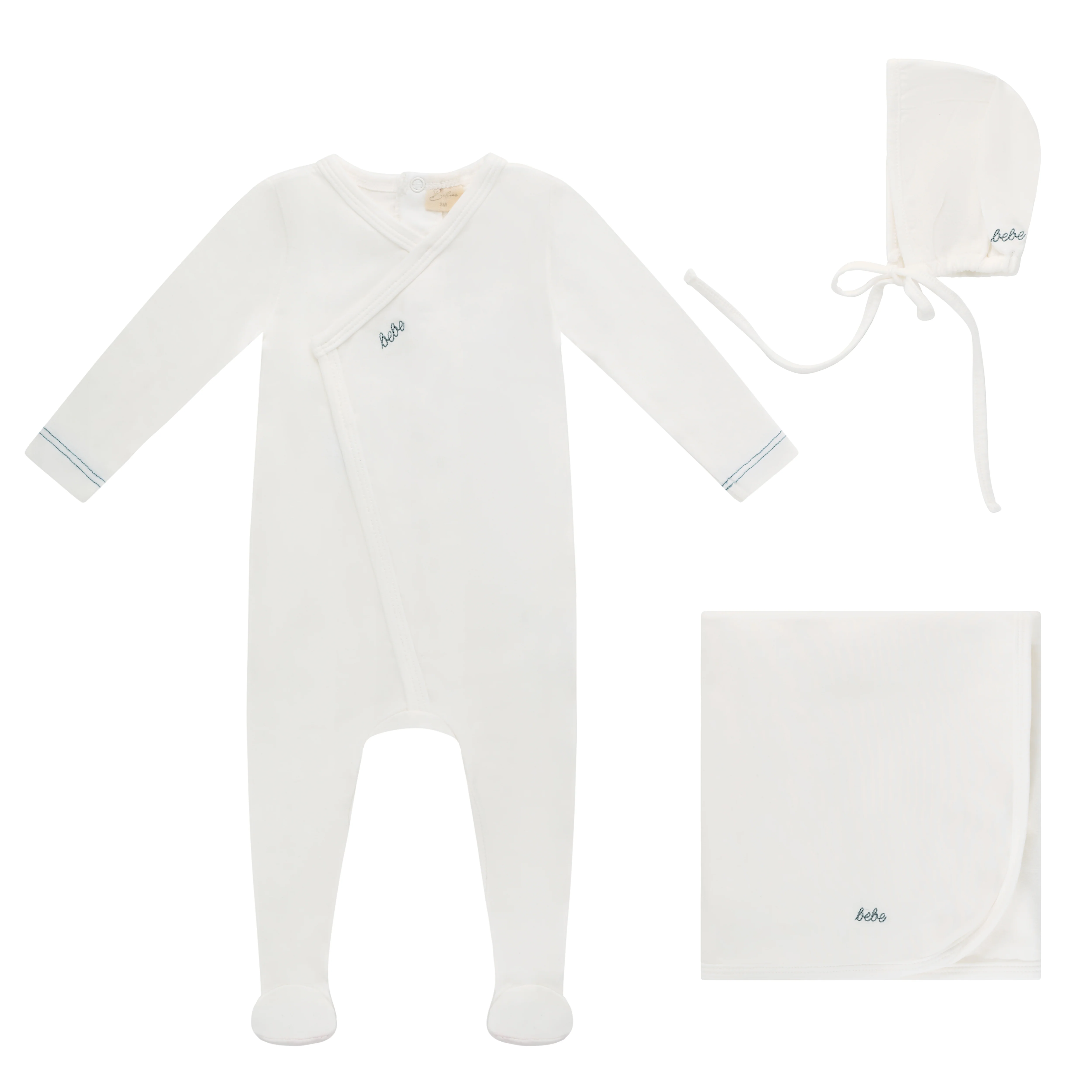 Bubani Bebe Collection Boys Layette Set - White