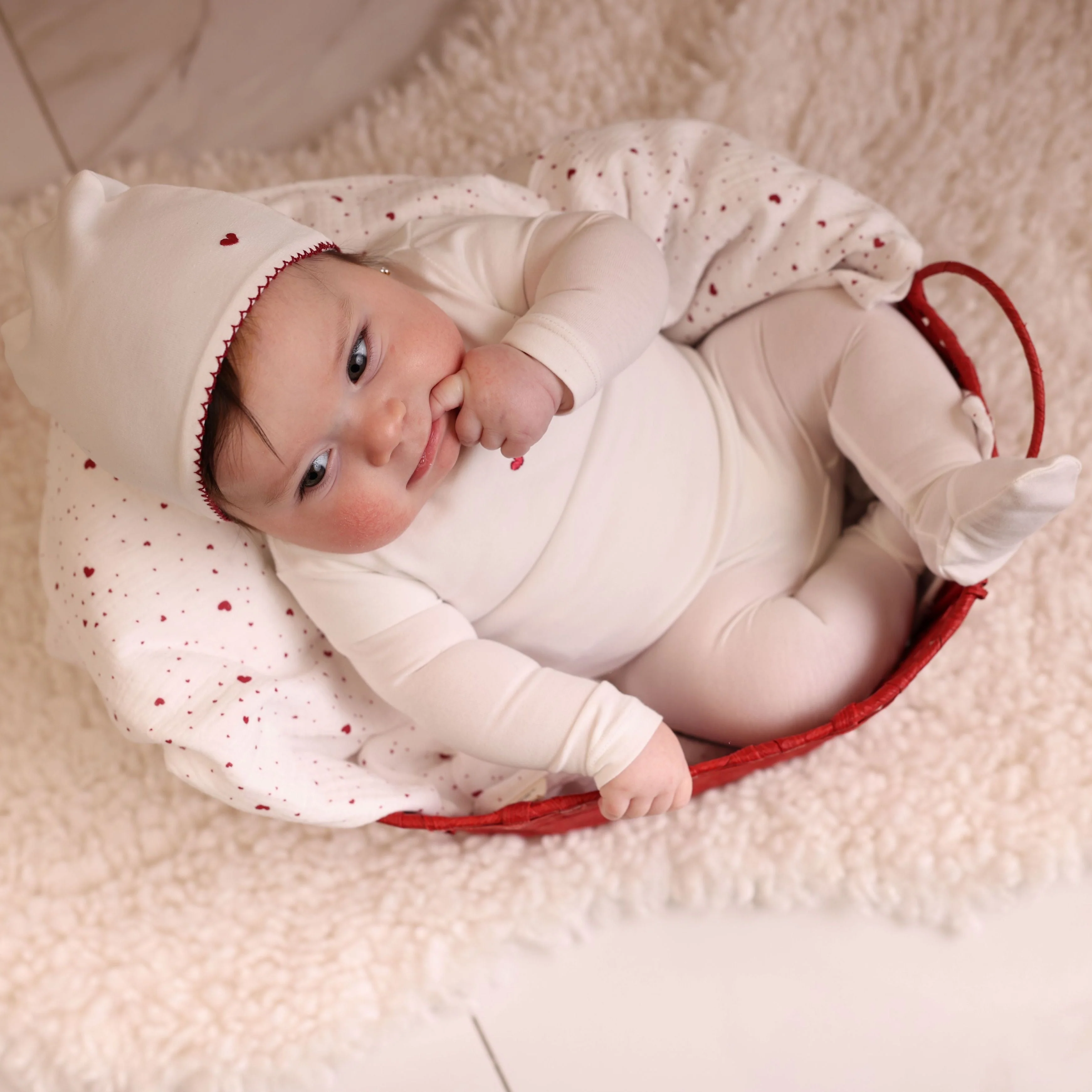 Bubani Heart Collection Layette Set - White - Image 2