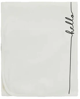 Cadeau Little Hello Blanket - White Base