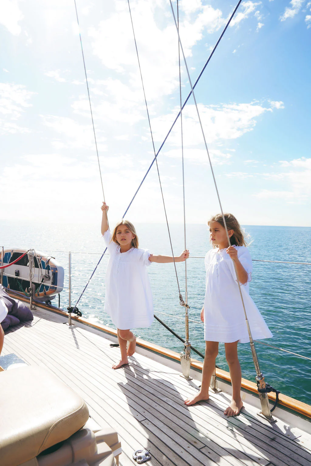 Calla Lili Girls Linen Dress With Scallops - Image 2