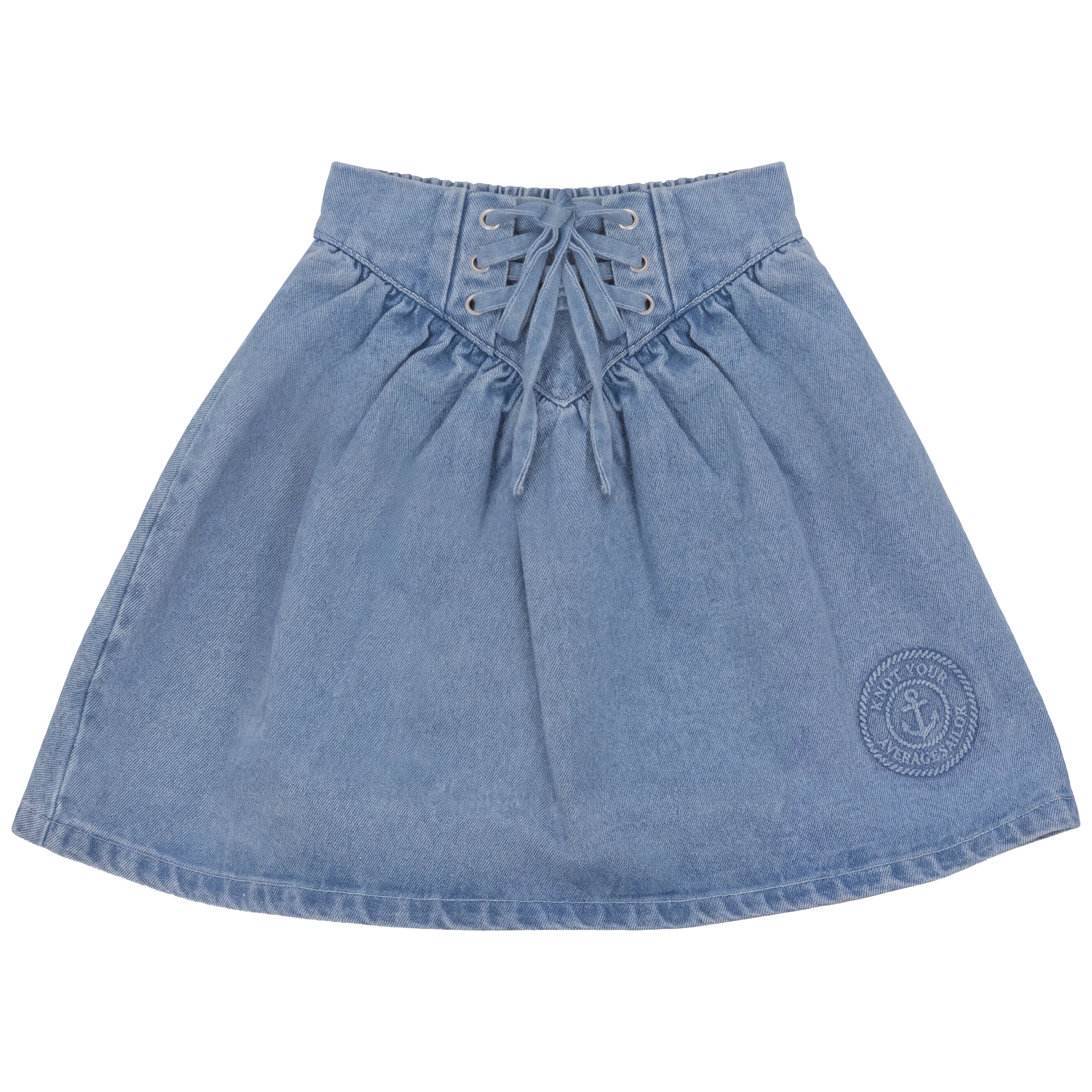 Calla Lili Nautical Skirt - Blue Denim