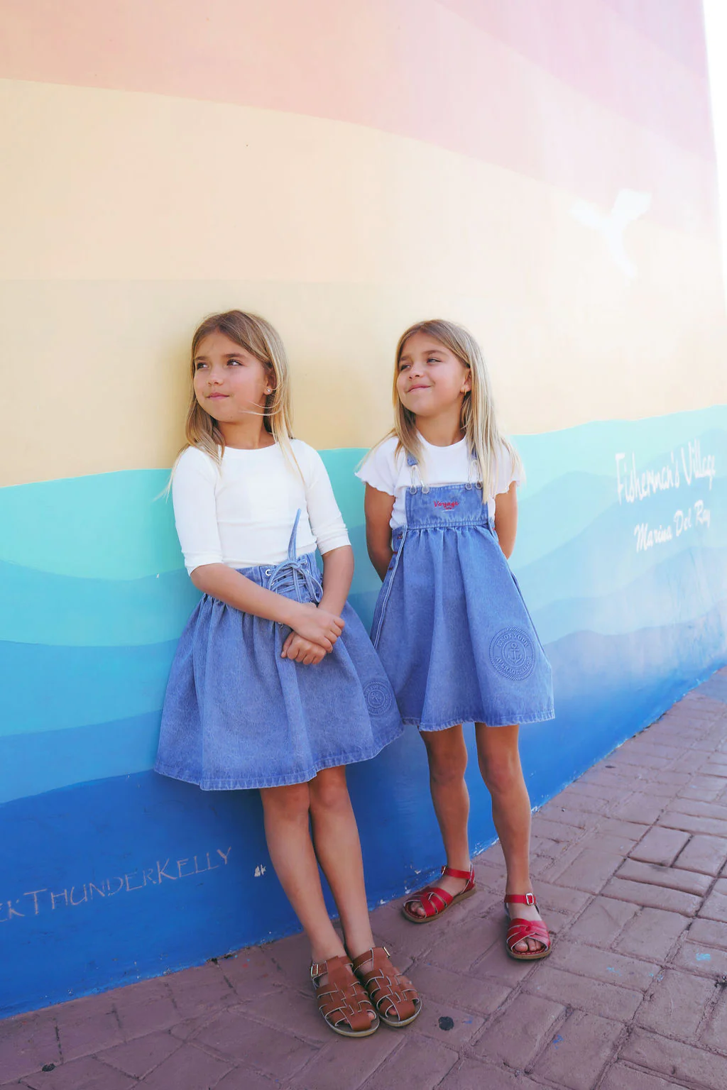 Calla Lili Nautical Skirt - Blue Denim - Image 3