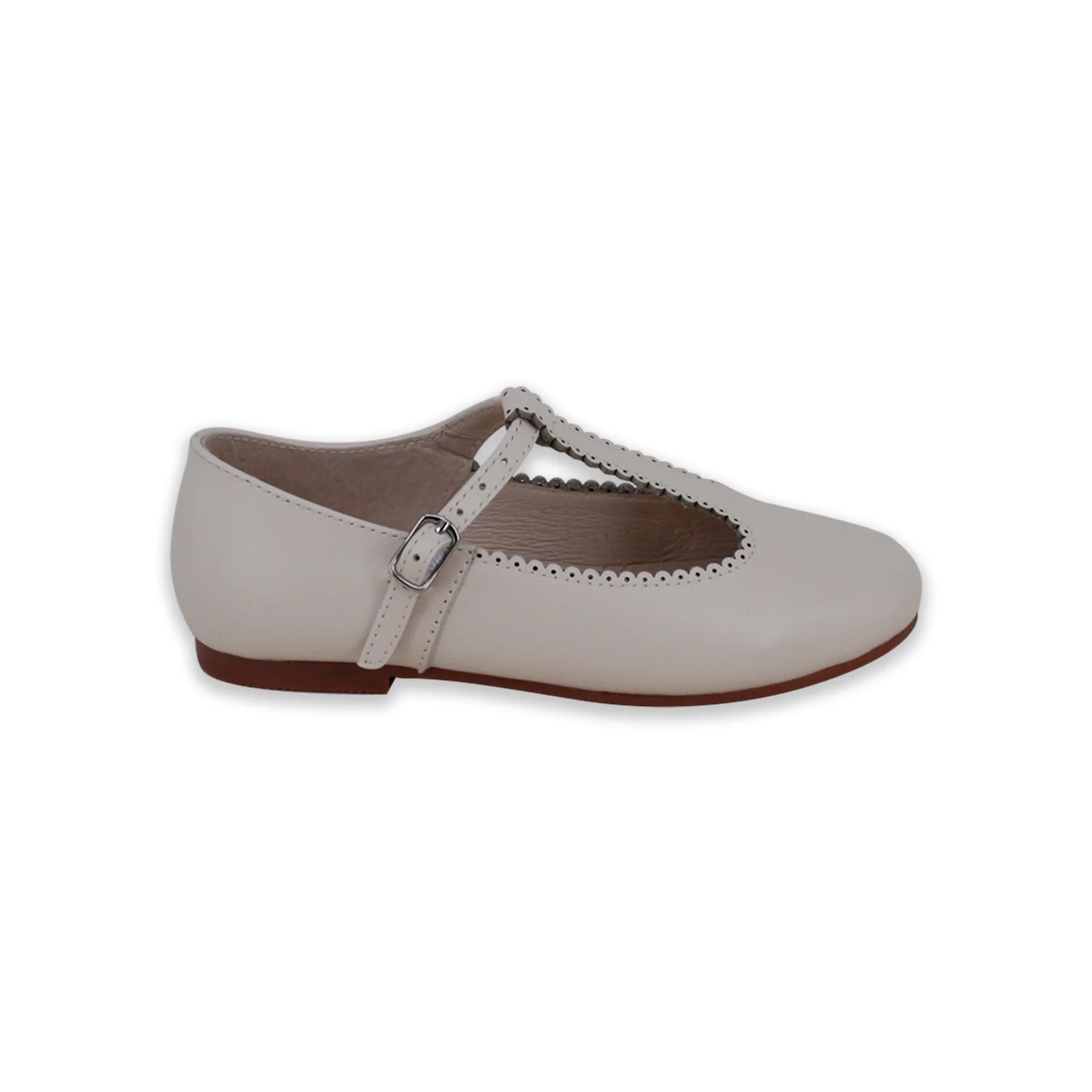 Camille Shoes Bella Scalloped Hole Edge Blush Nude - Image 6