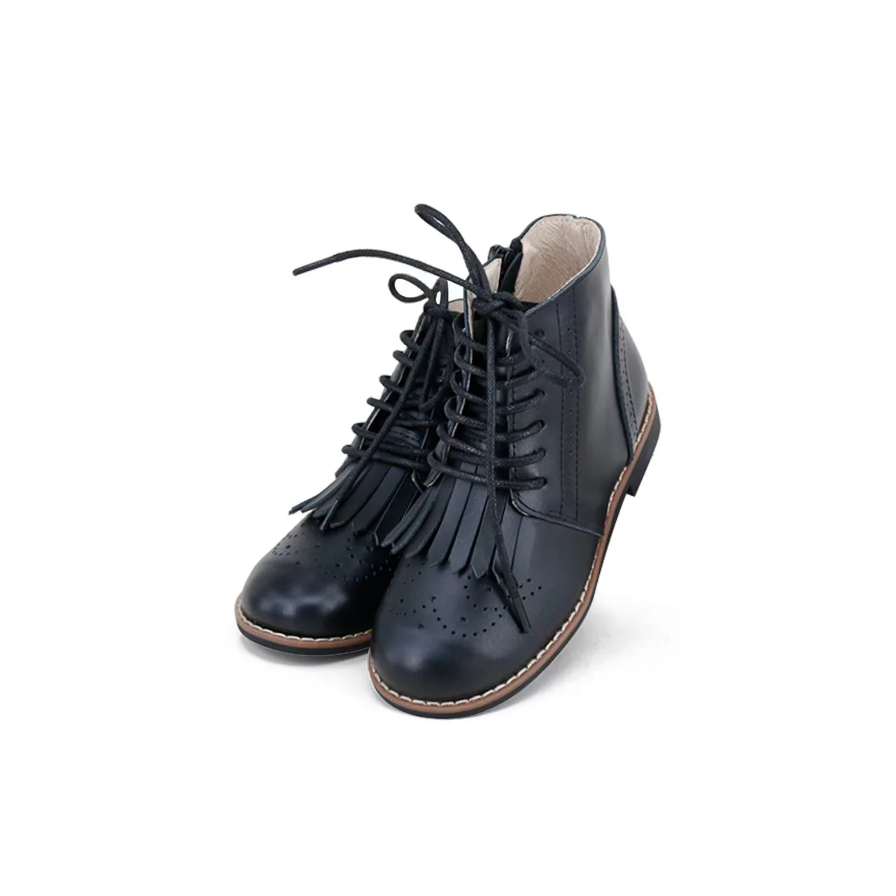 Camille Shoes Emily Fringes Black Leather - Image 3