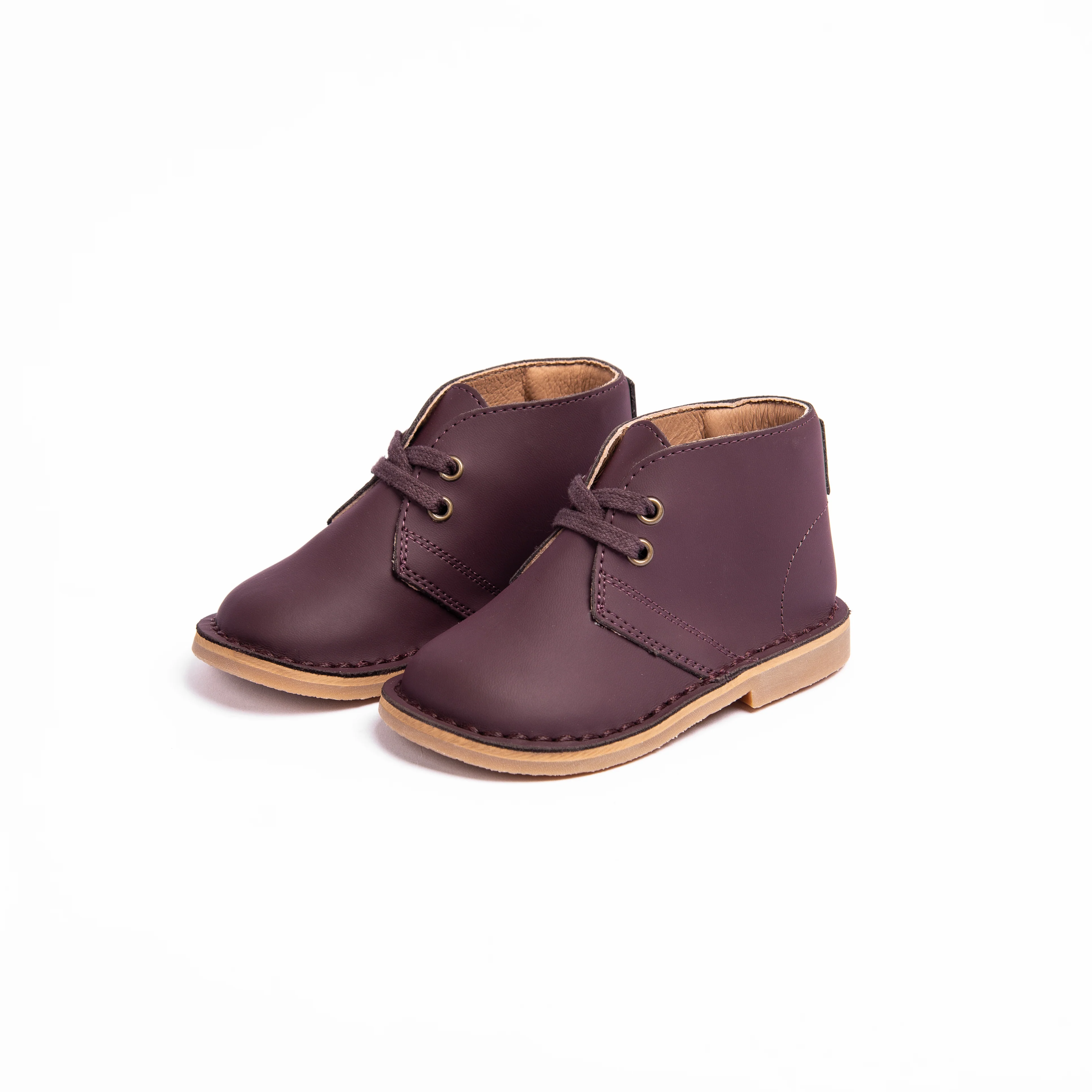 Camille Shoes Emily Toddler Burgundy Matte Leather - Image 2
