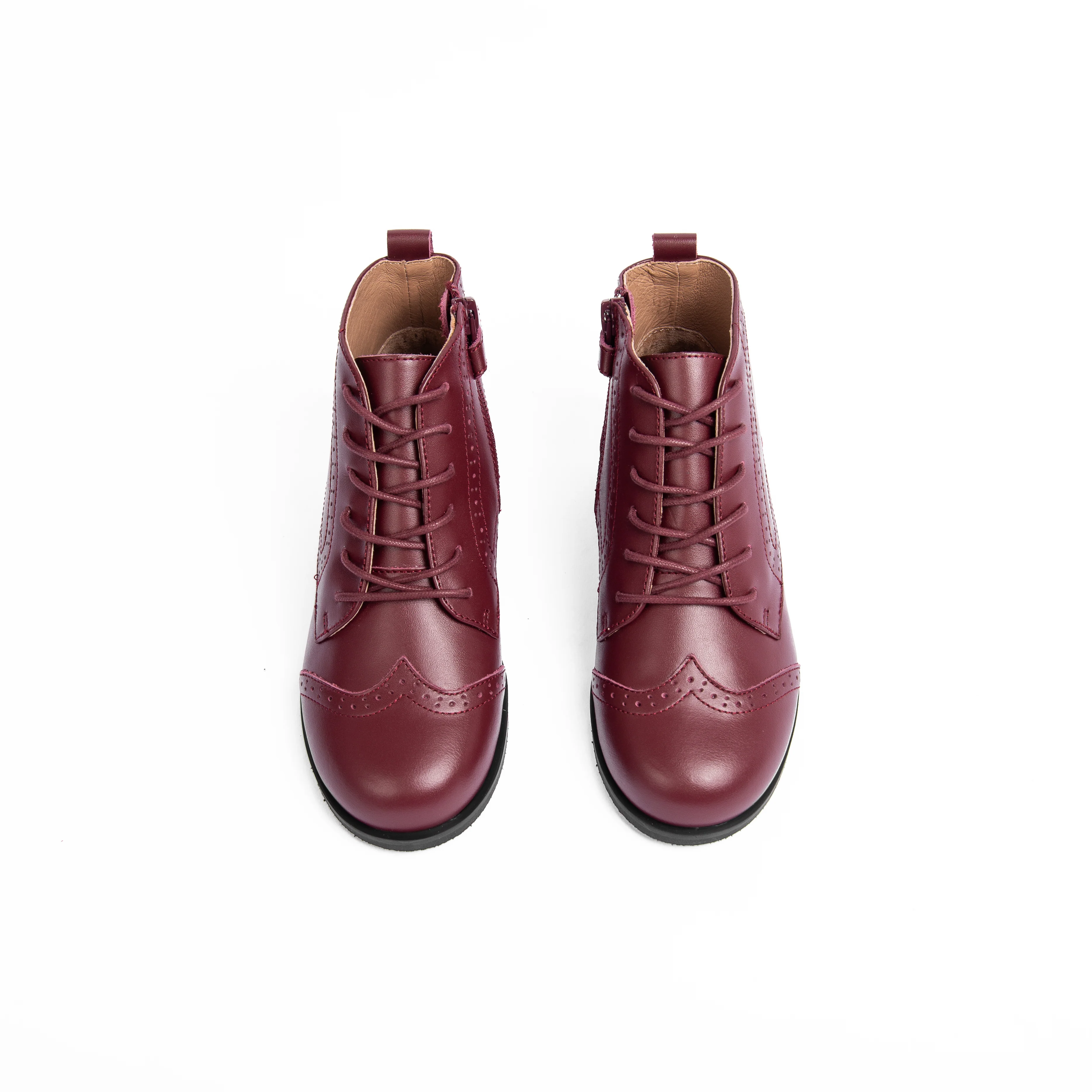Camille Shoes Emily Wingtip - Cherry Leather - Image 3