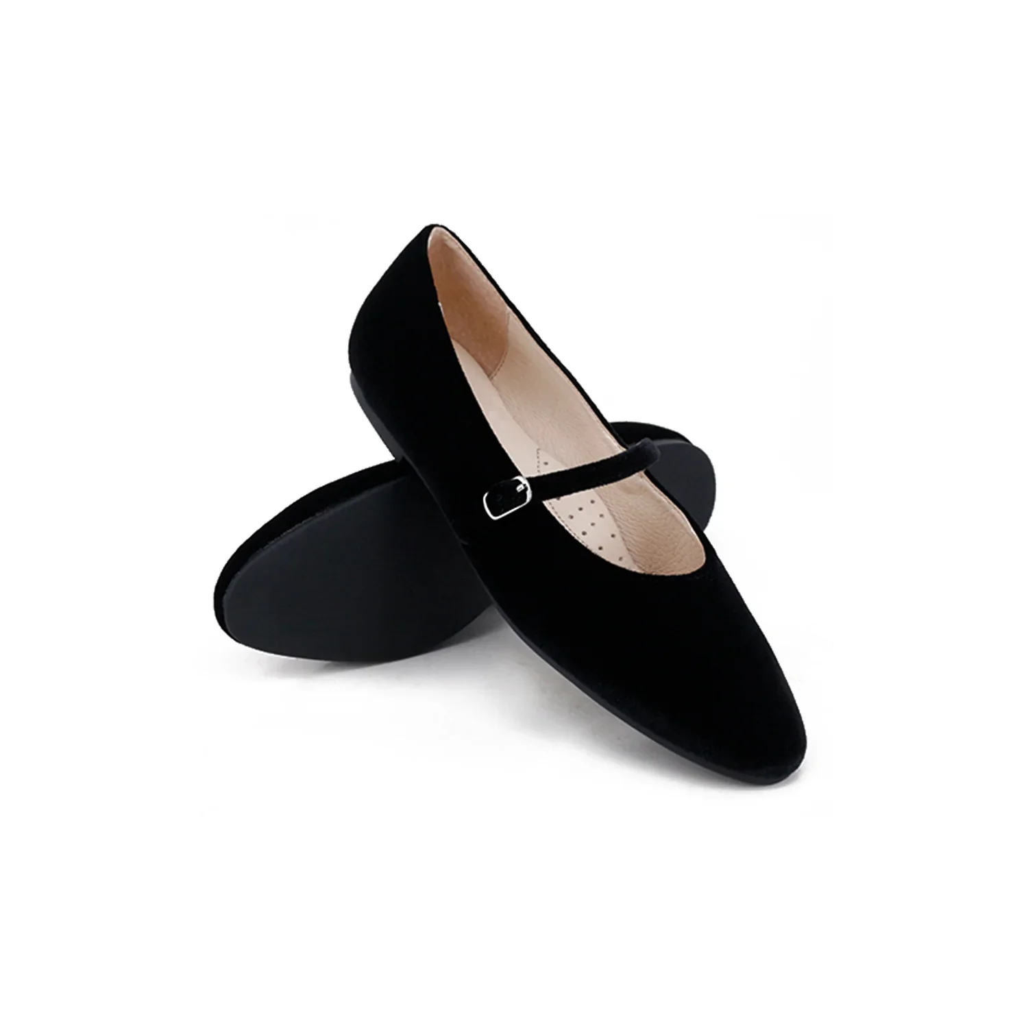 Camille Shoes Piper Teens - Black Velvet - Image 3