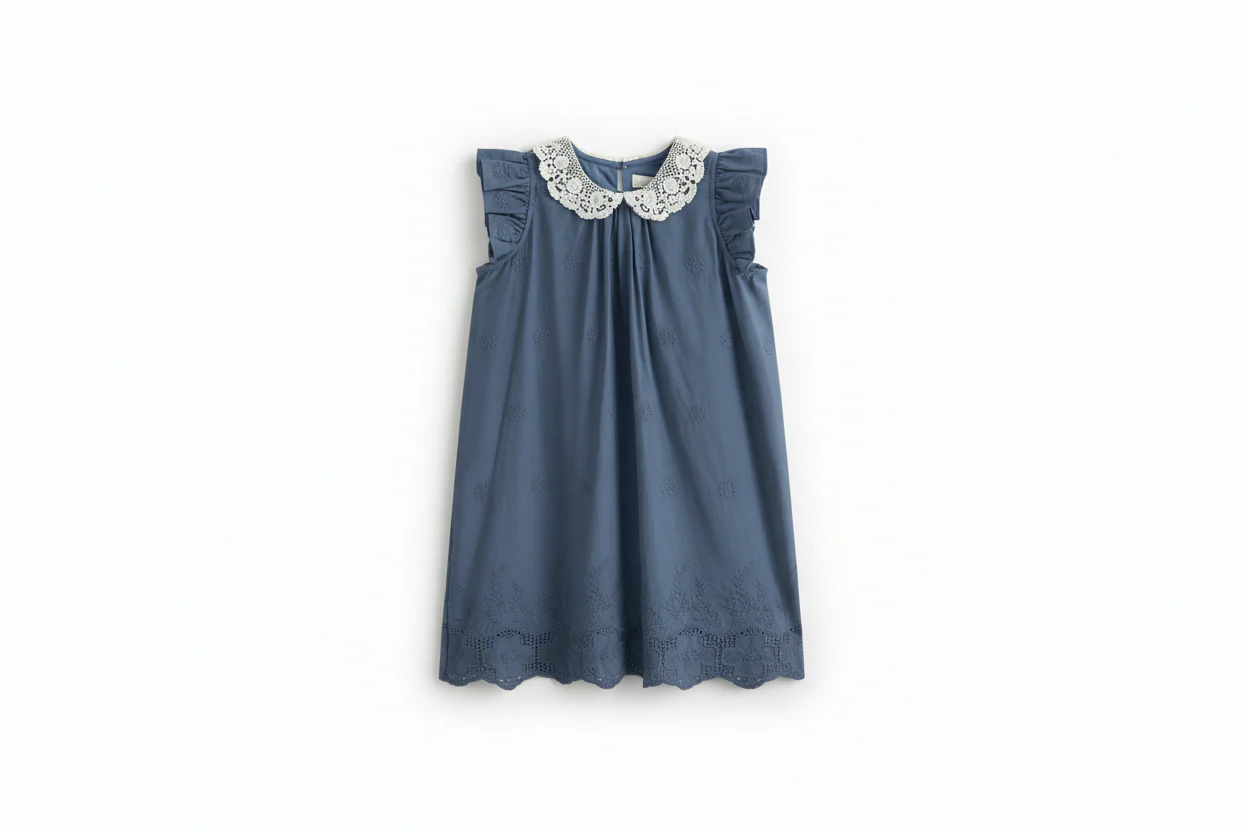 Cera Una Volta Antonella Dress - Dusty Blue - Image 2