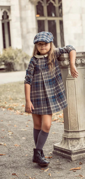 Coco Blanc Cream Collar Plaid Dress - Image 3