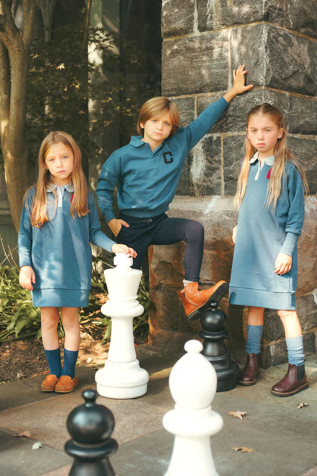 Coco Blanc Boys Polo BLUE - Image 2