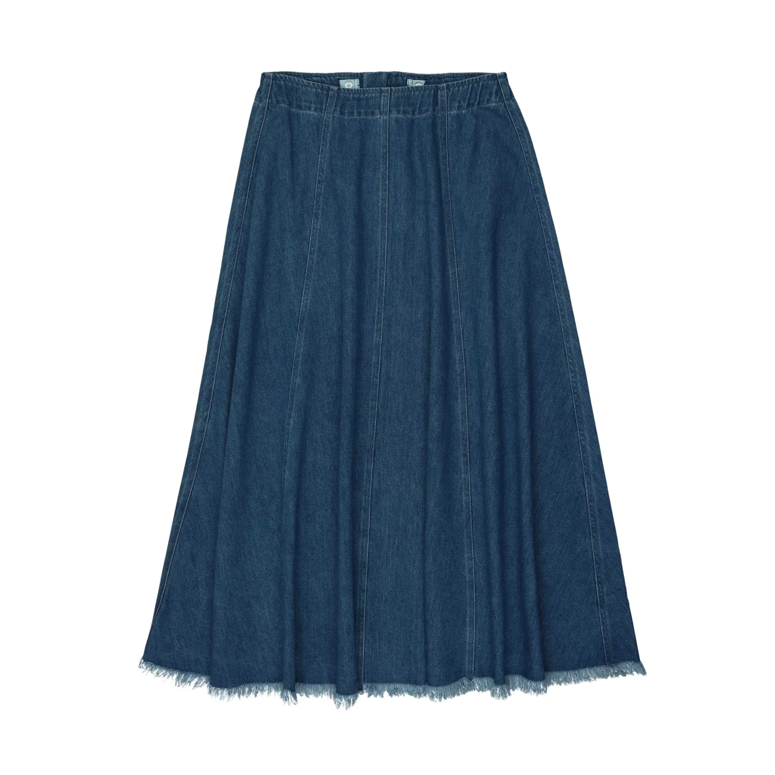 Coco Blanc Denim Paneled Skirt - Blue Denim