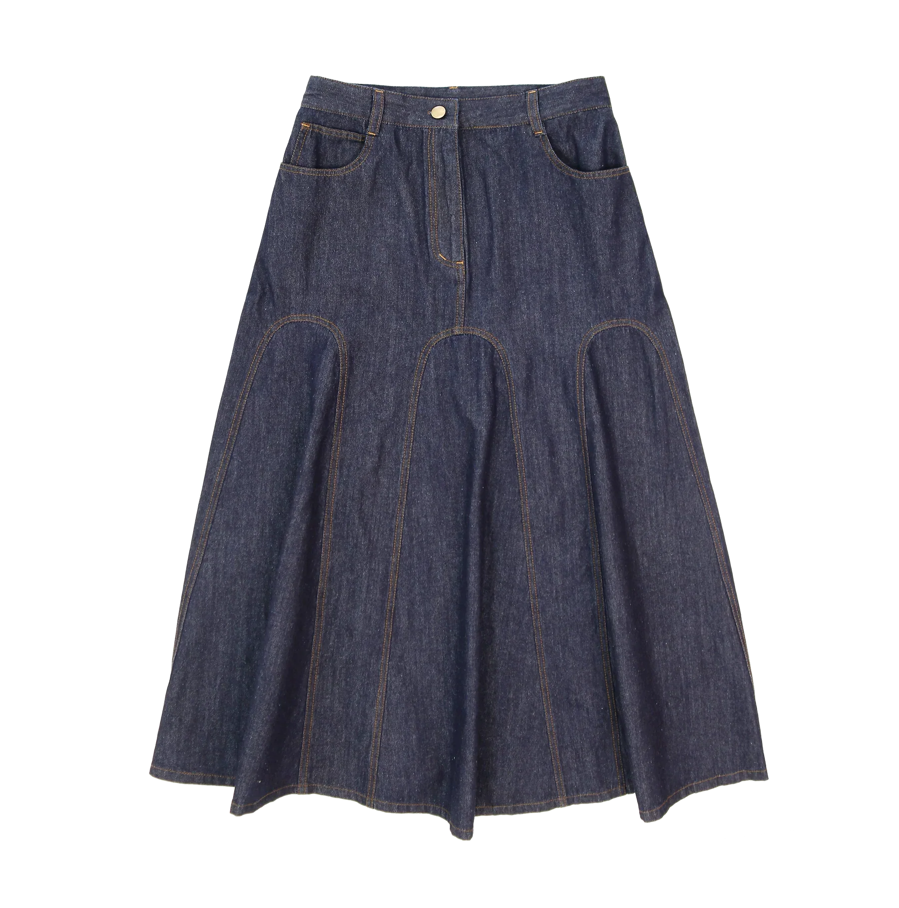 Coco Blanc Denim Shirt And Skirt Set - Image 3