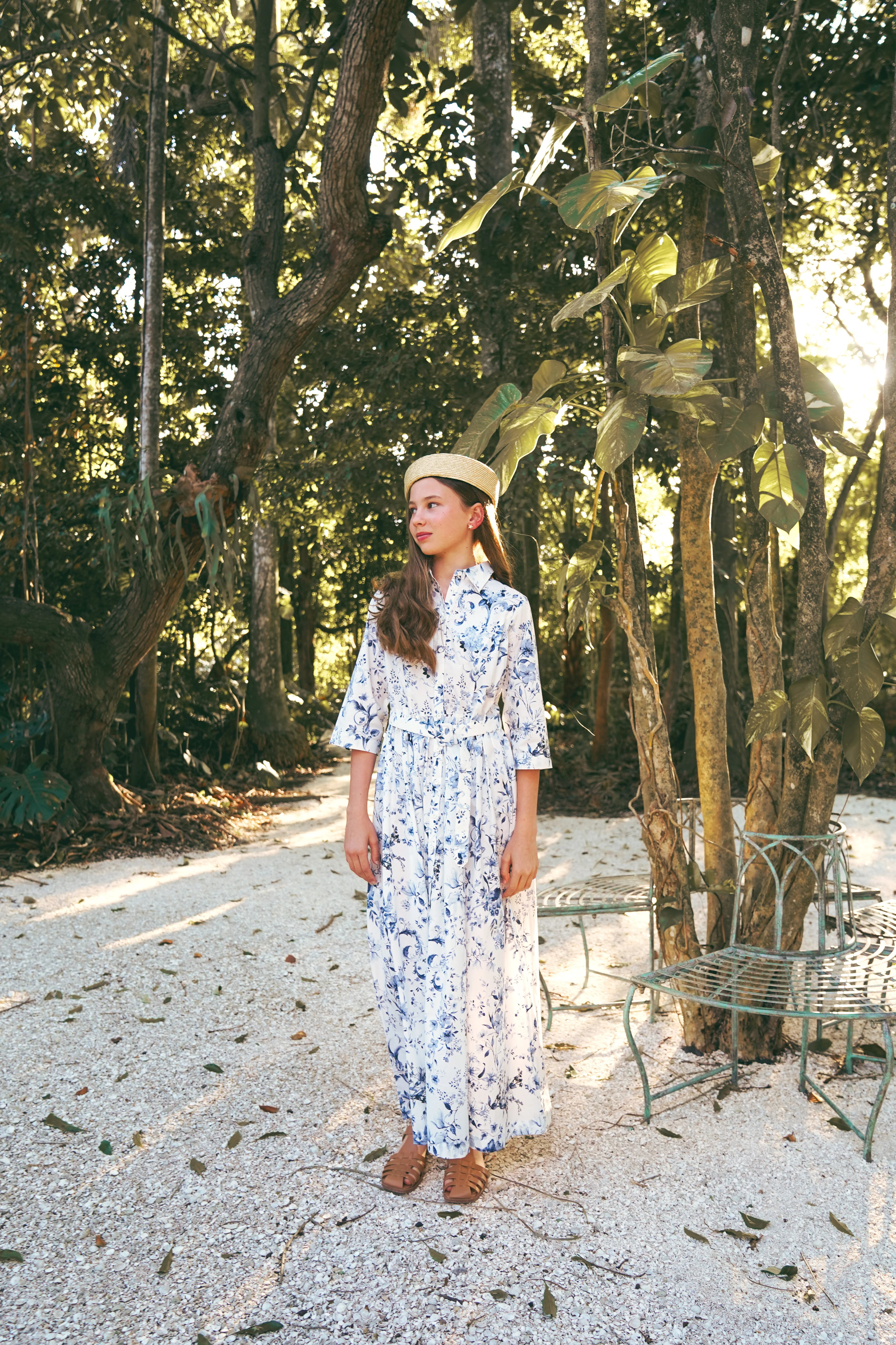 Coco Blanc Floral Shirt Dress With Hard Belt - Image 3