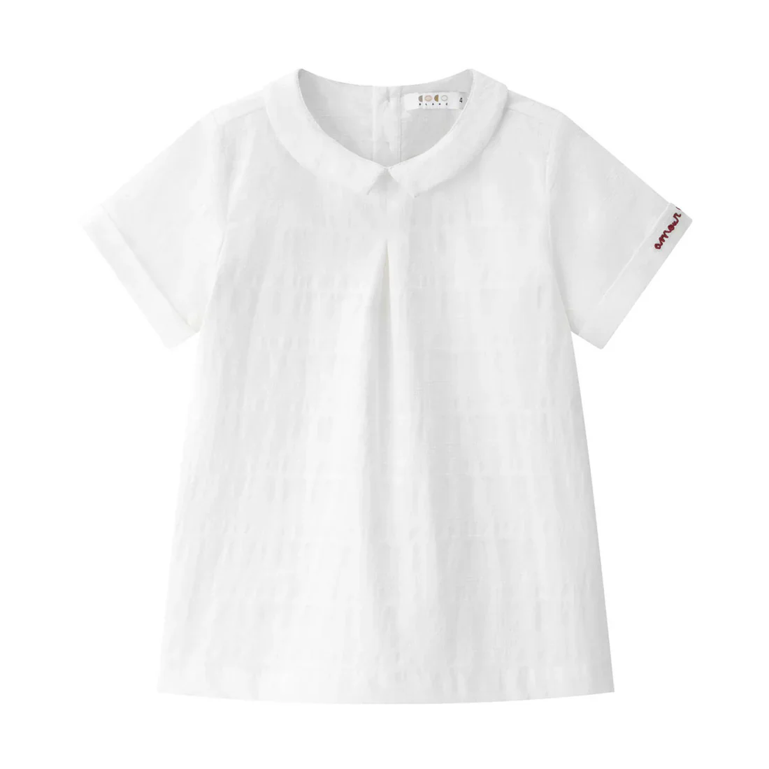 Coco Blanc Peter Pan Linear Shirt And Shorts Set - White/Yellow Striped - Image 4