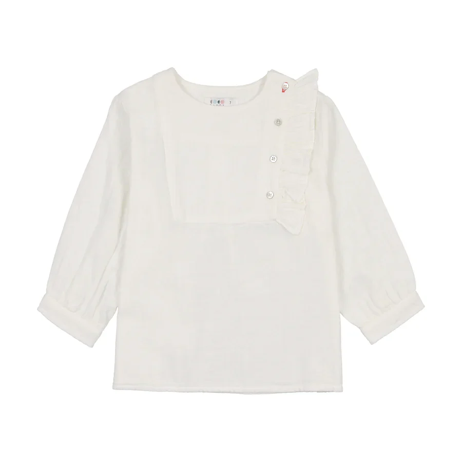 Coco Blanc Ruffle Blouse - Image 2