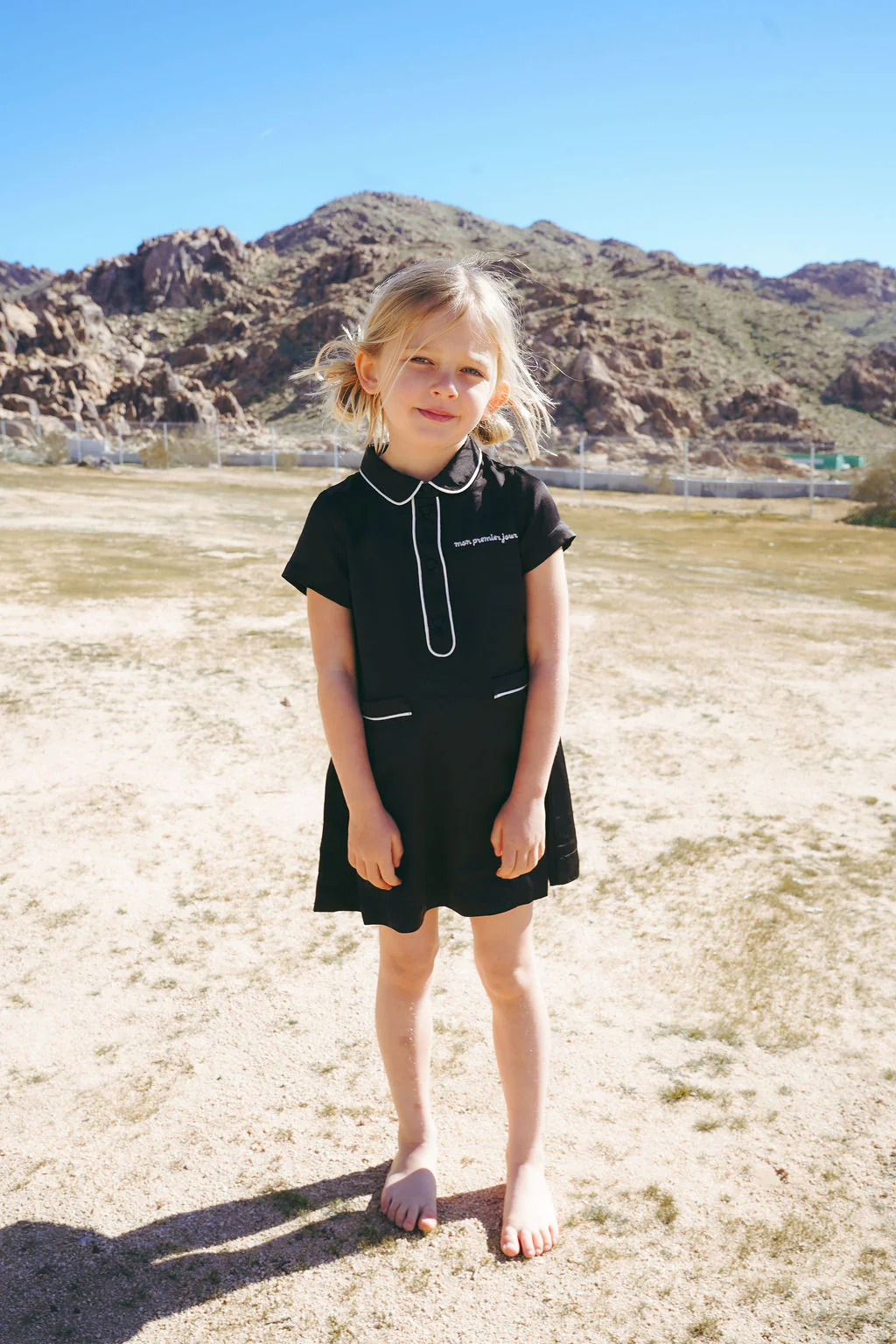 Coco Blanc Short Silk Shirt Dress - Black - Image 2
