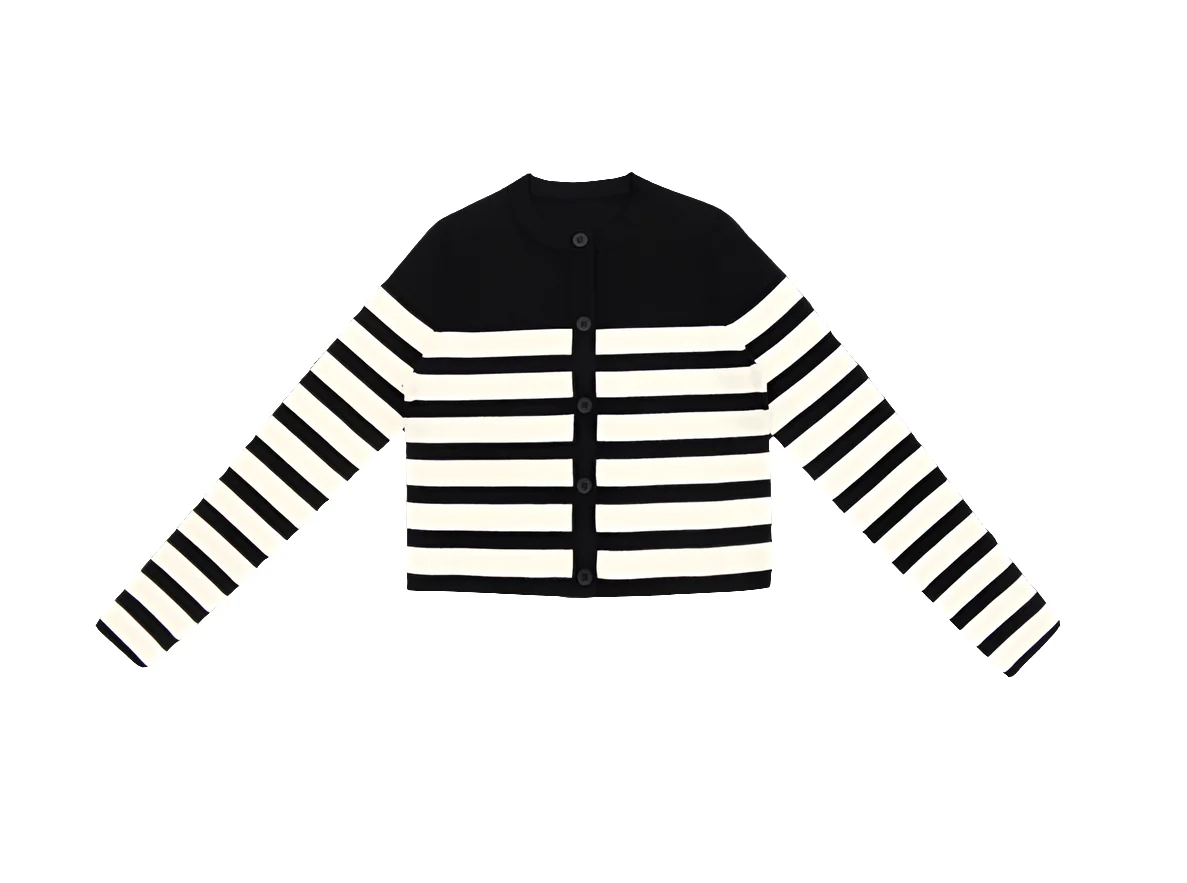 Coco Blanc Striped Maxi And Cardigan Set - Image 3