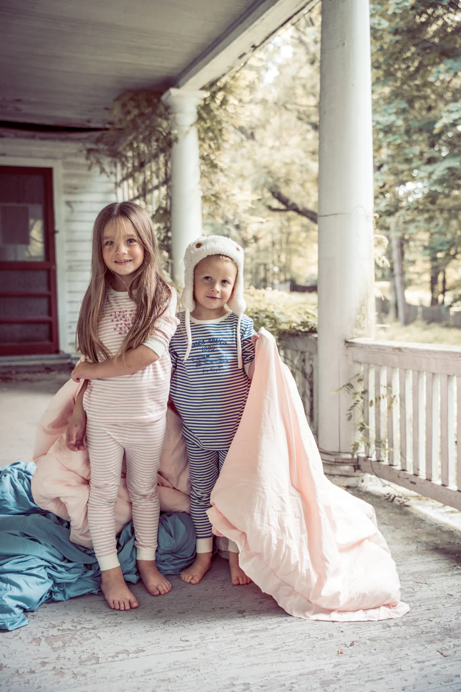 Coco Blanc Striped Pajamas - Blue - Image 2