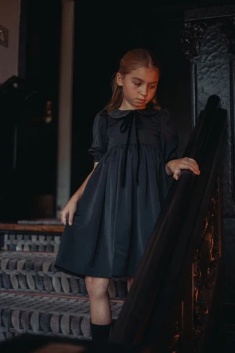 Coco Blanc Structured Dress Taffeta - Black - Image 2