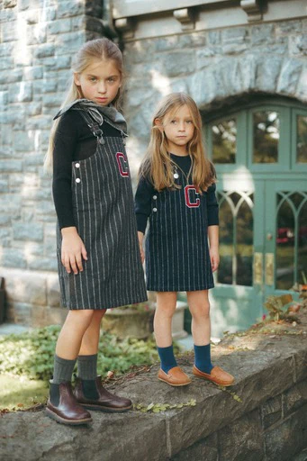 Coco Blanc Navy Pinstripe Jumper - Image 2