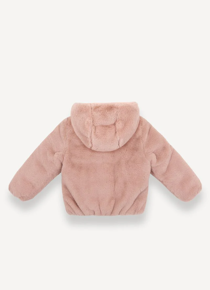 Colmar Baby Fur Jacket - Vintage Rose - Image 3