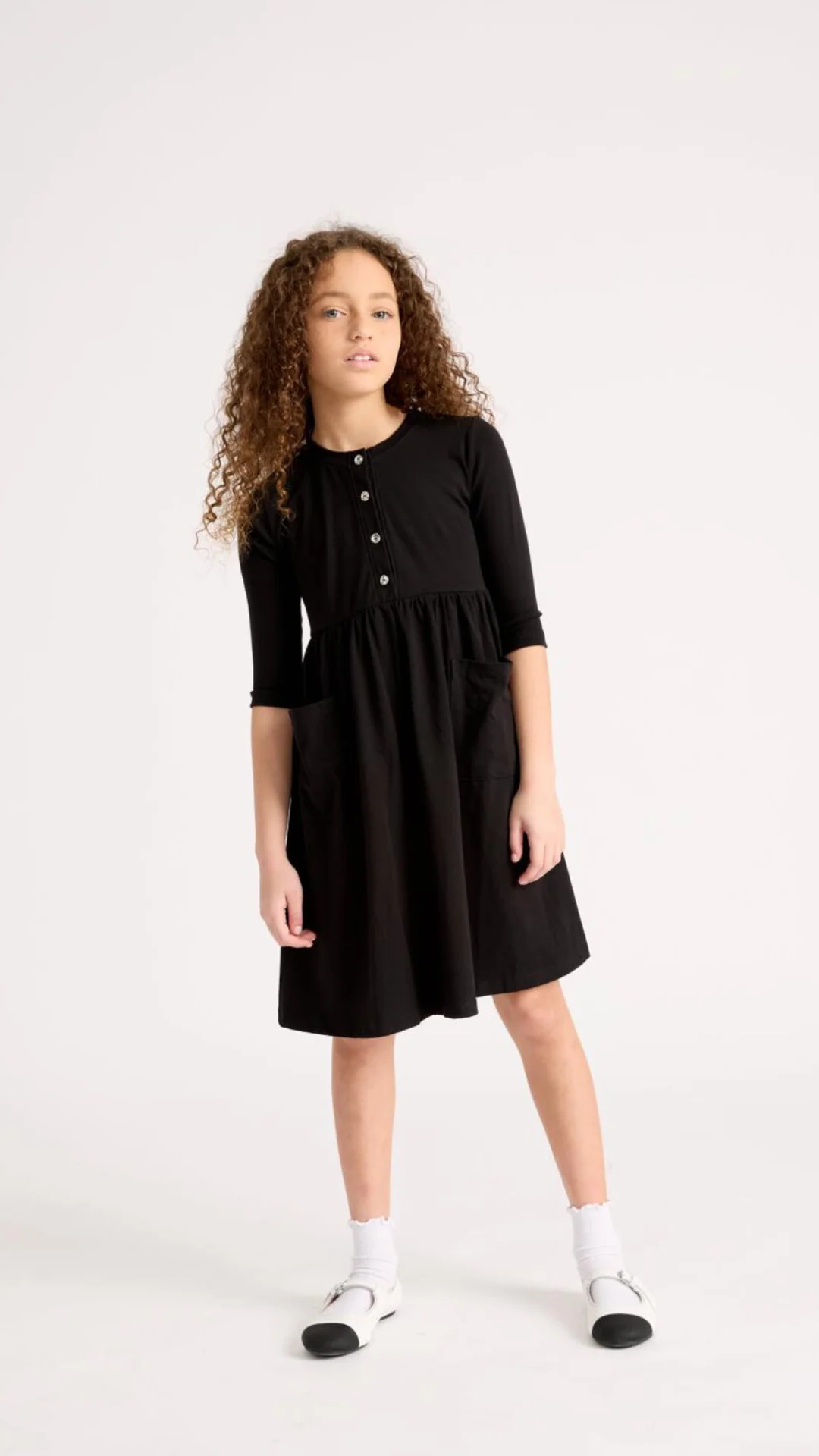 Little Parni Short Dress K427 - Black (RUNS TRUE TO SIZE)