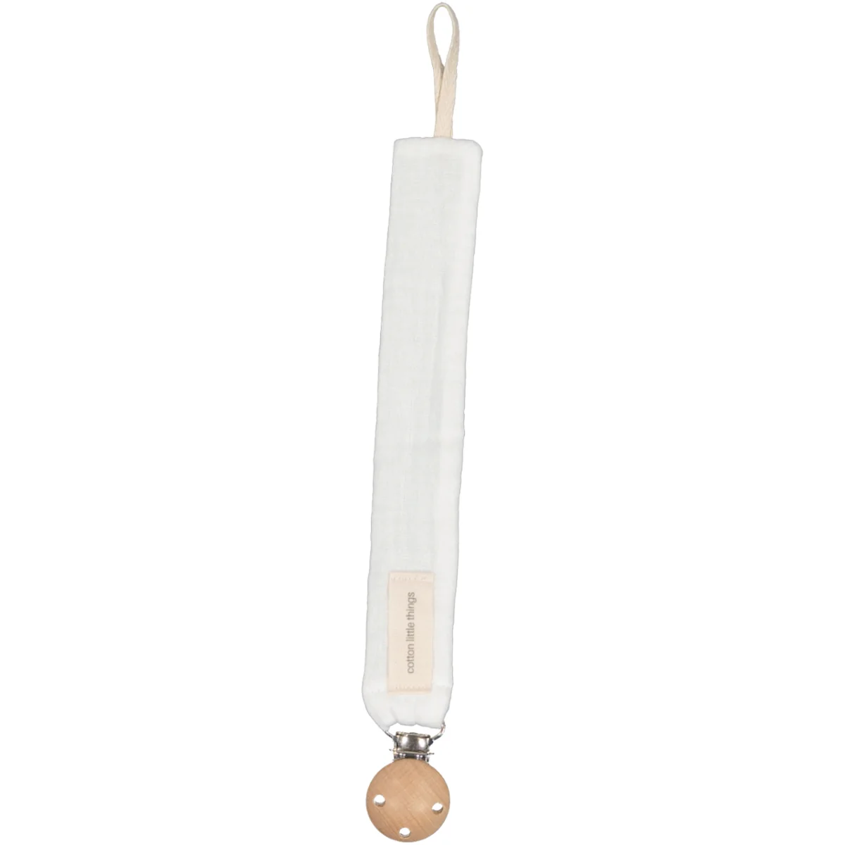 Cotton Little Things Pacifier Clip - Crudo