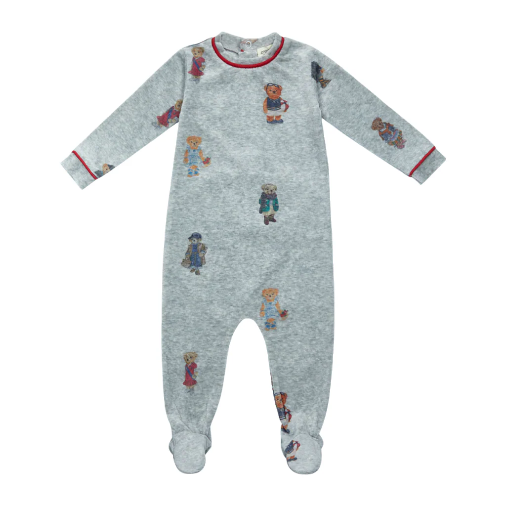 Crew Bear Footie - Red