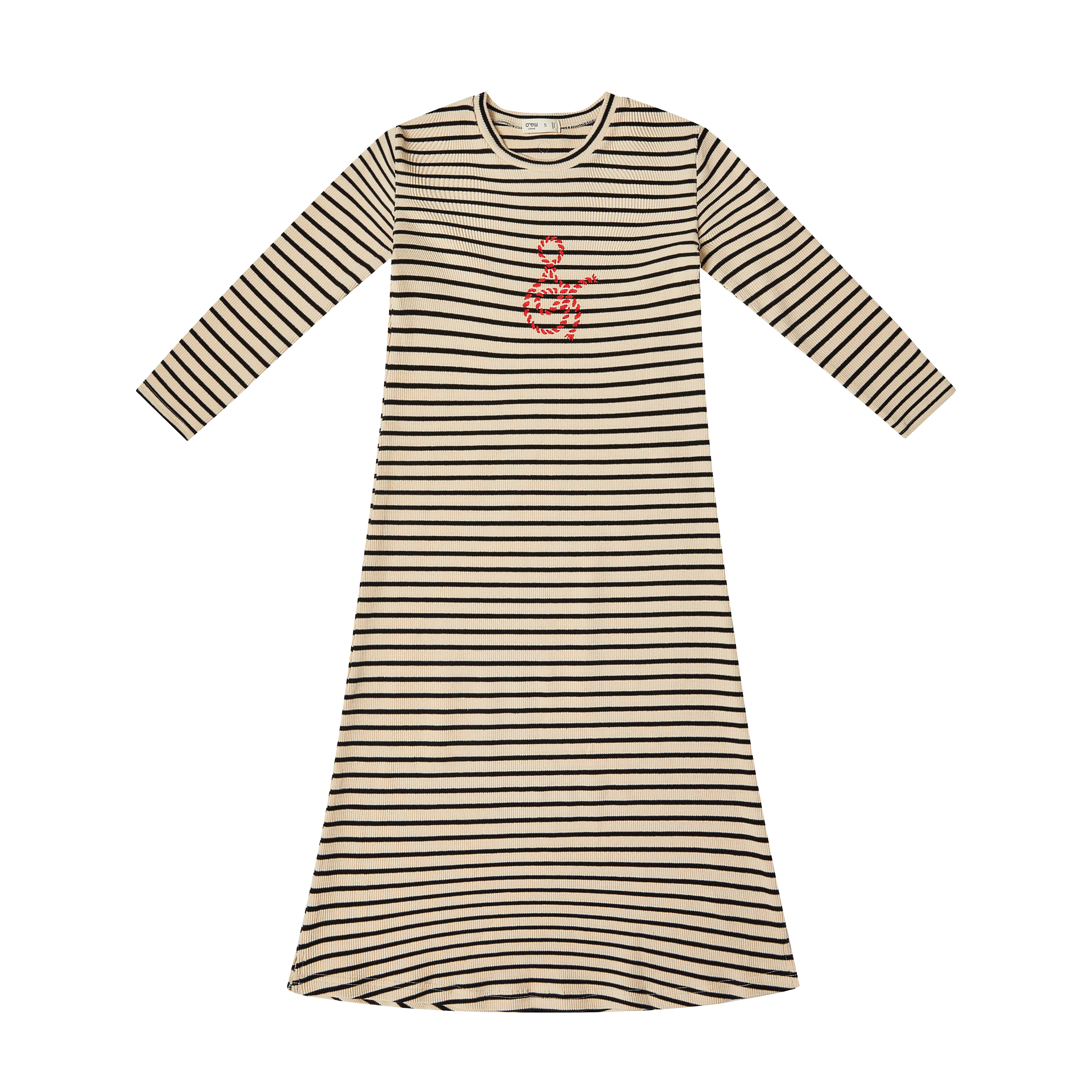 Crew Kids Stripe Nightgown - Red