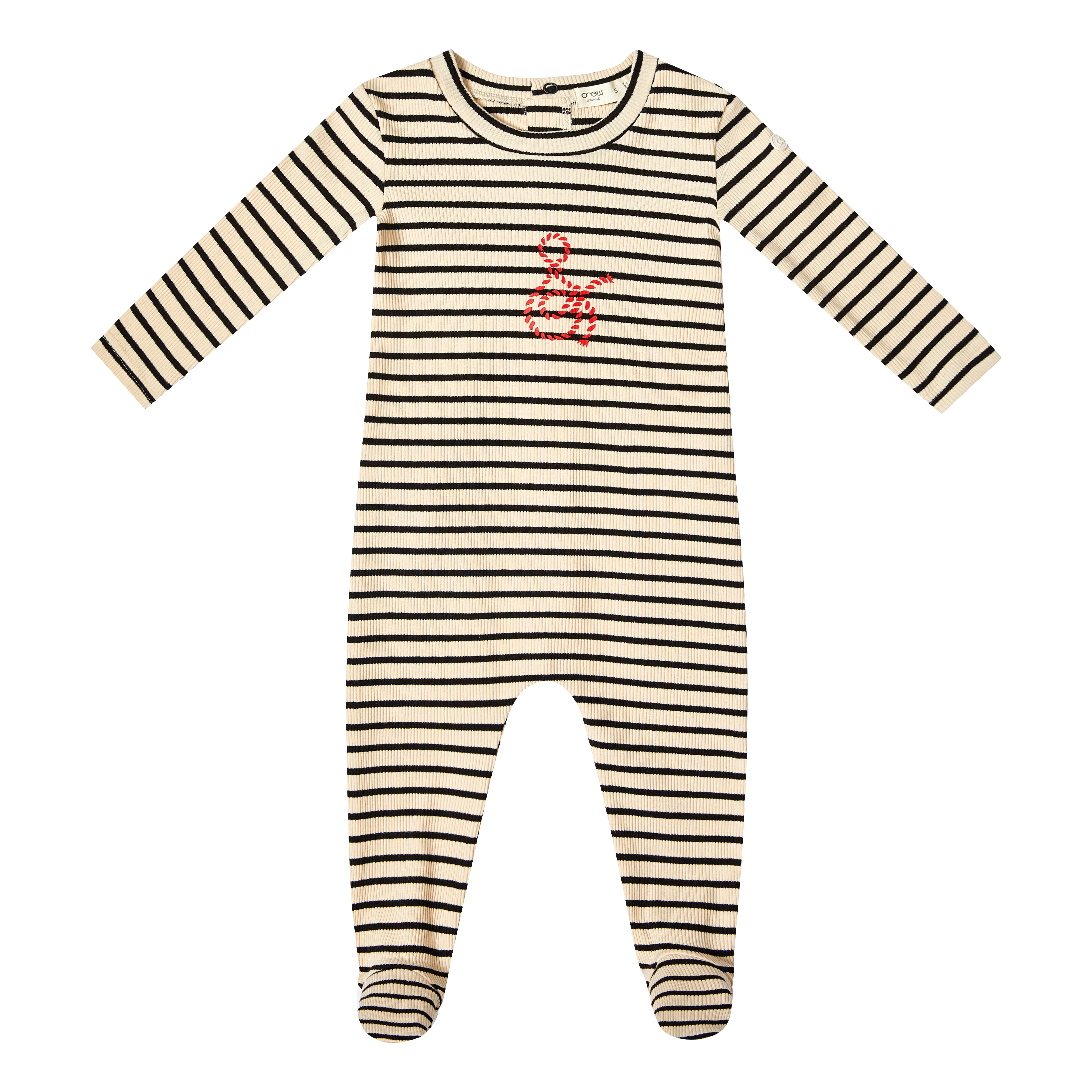 Crew Kids Stripe Romper - Red