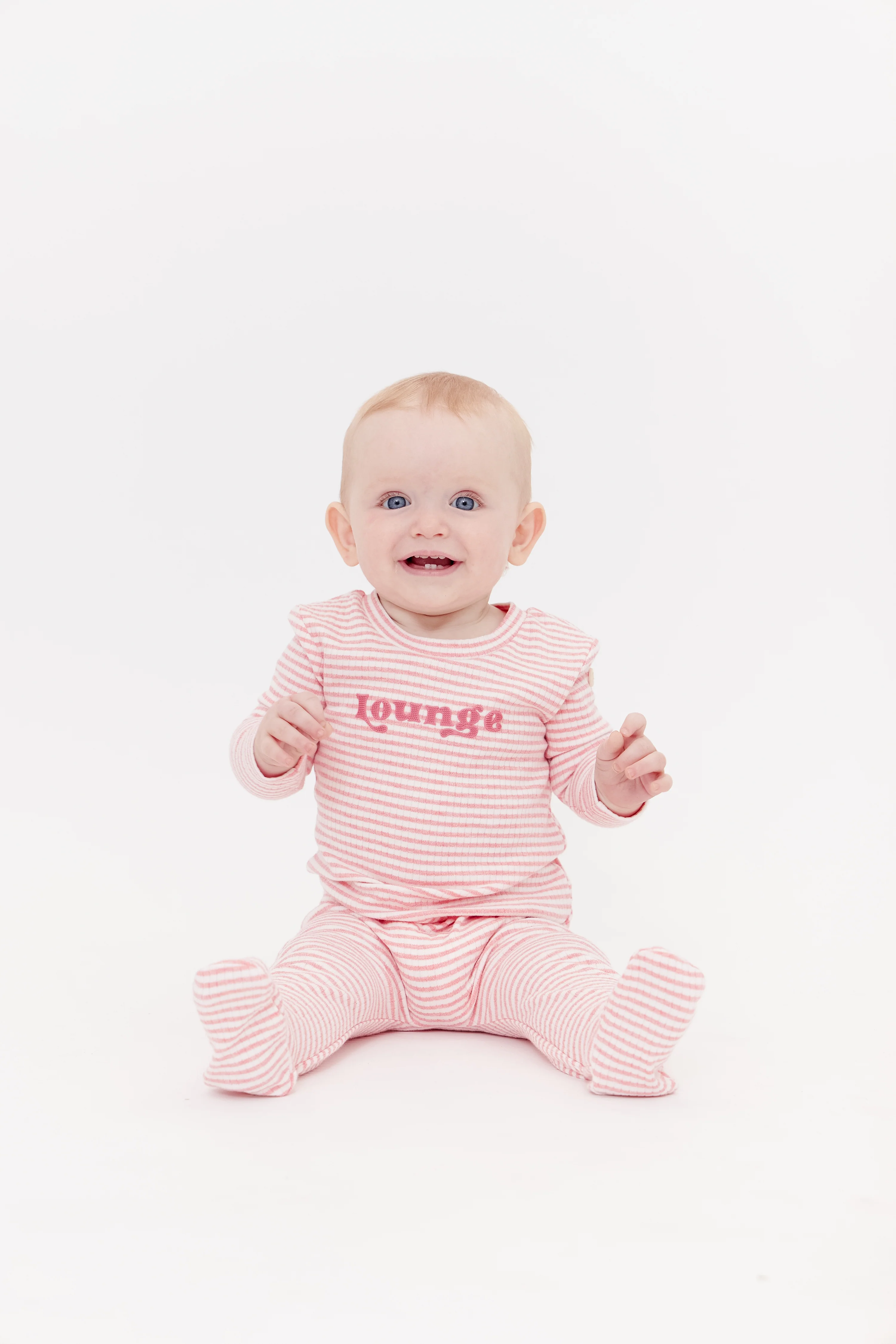 Crew Stripe Romper - Pink - Image 2
