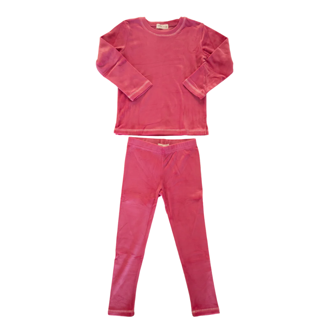 Crew Velour Set - Pink