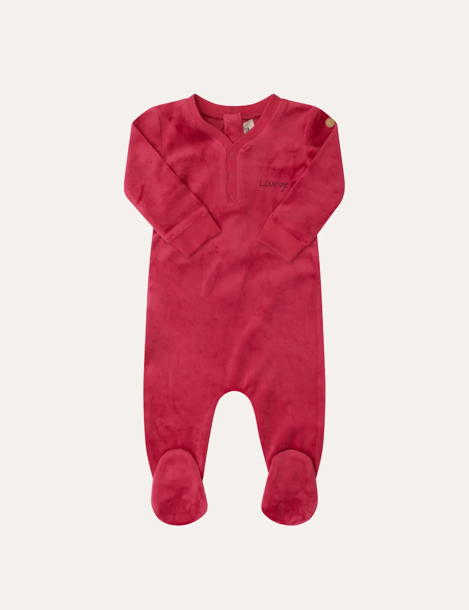 Crew Velour Track Romper - Pink